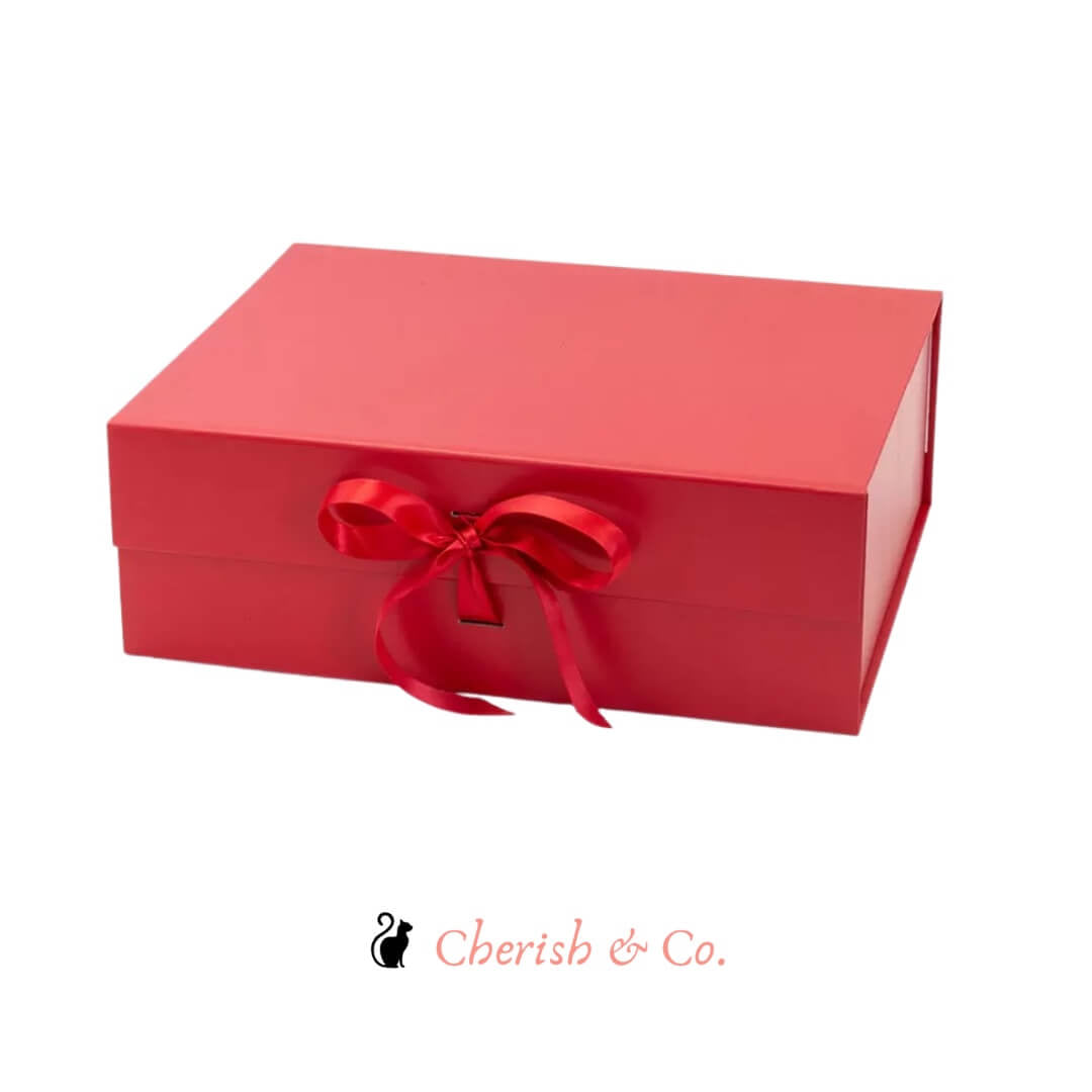 Large Blank Red Gift Box with Ribbon Sydney