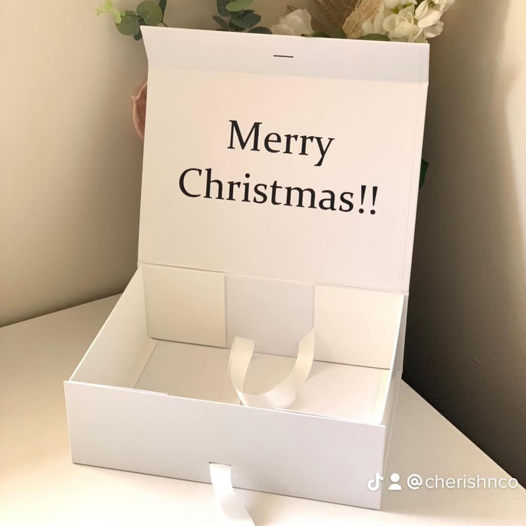 Personalised Merry Christmas Magnetic Gift Box