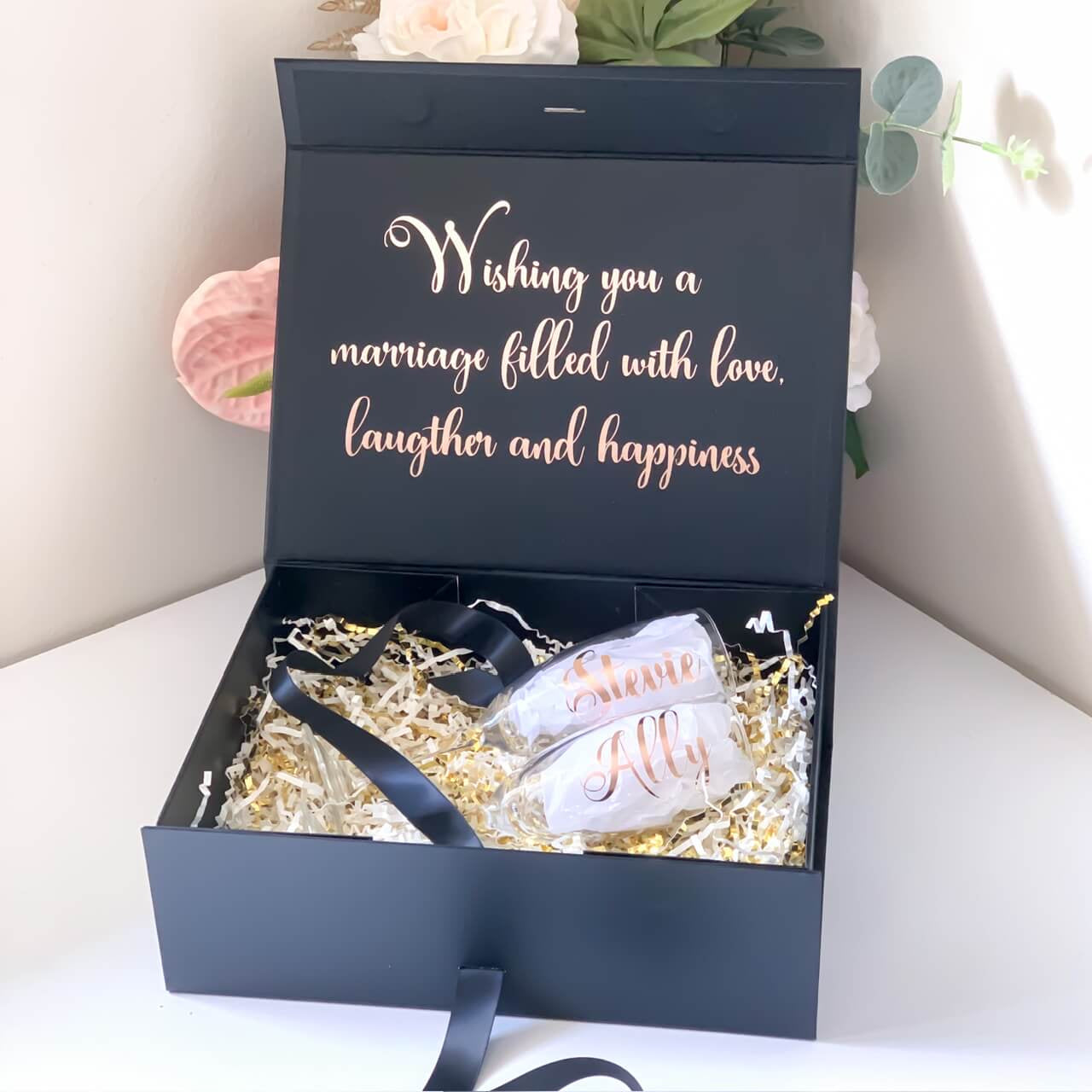 Personalised Magnetic Closure Wedding Gift Box