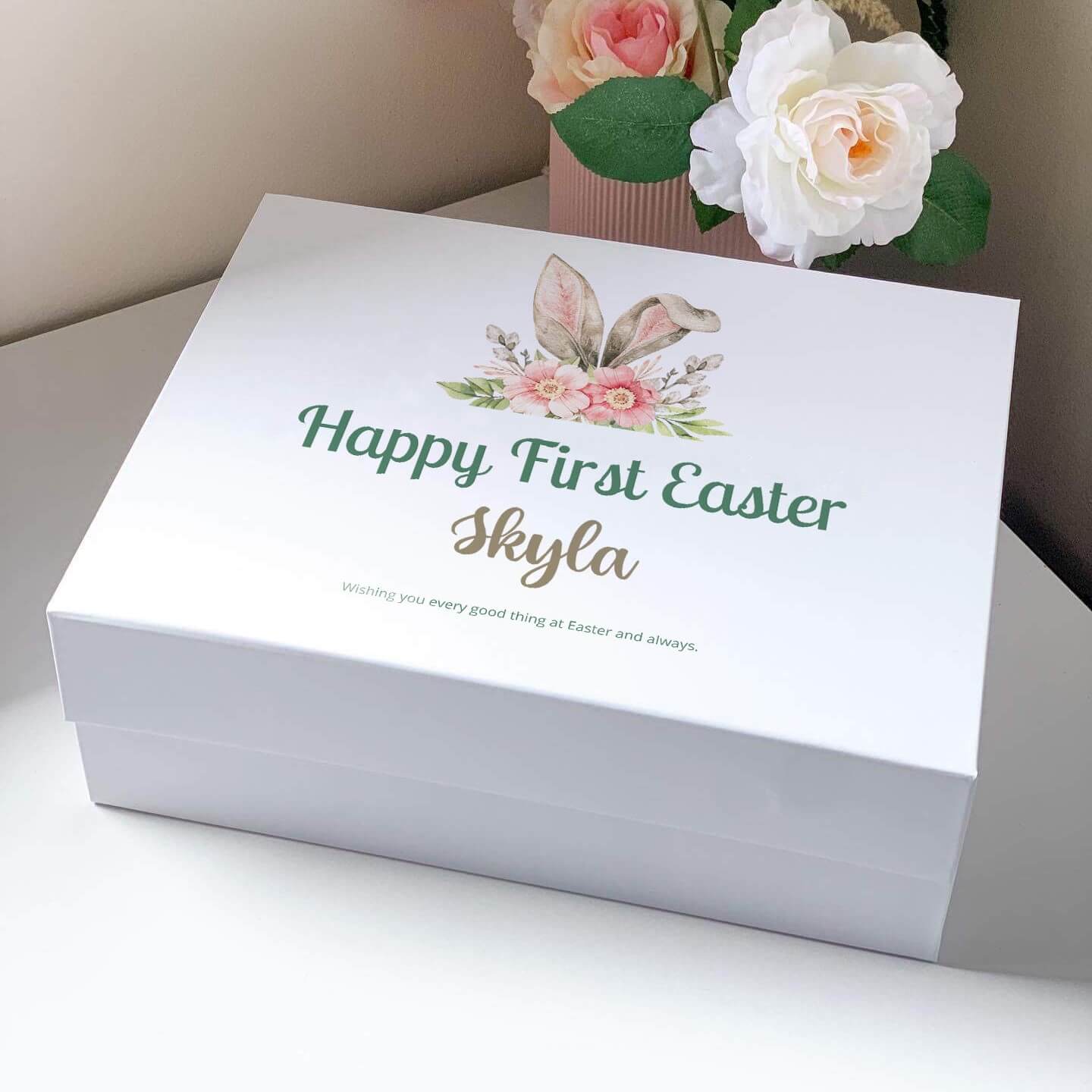 Happy First Easter Magnetic Closure Gift Box