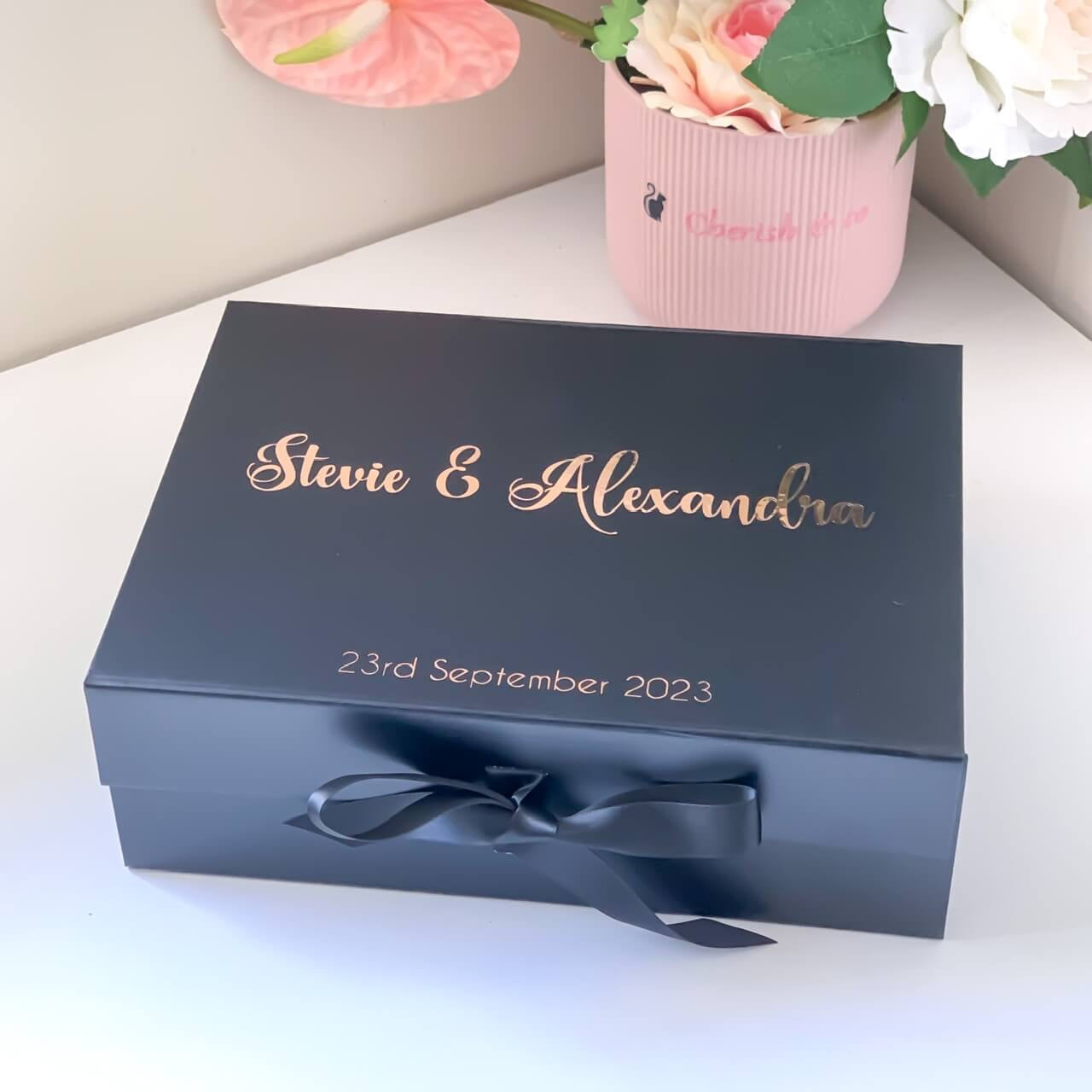 Personalised Name & Date Magnetic Gift Box