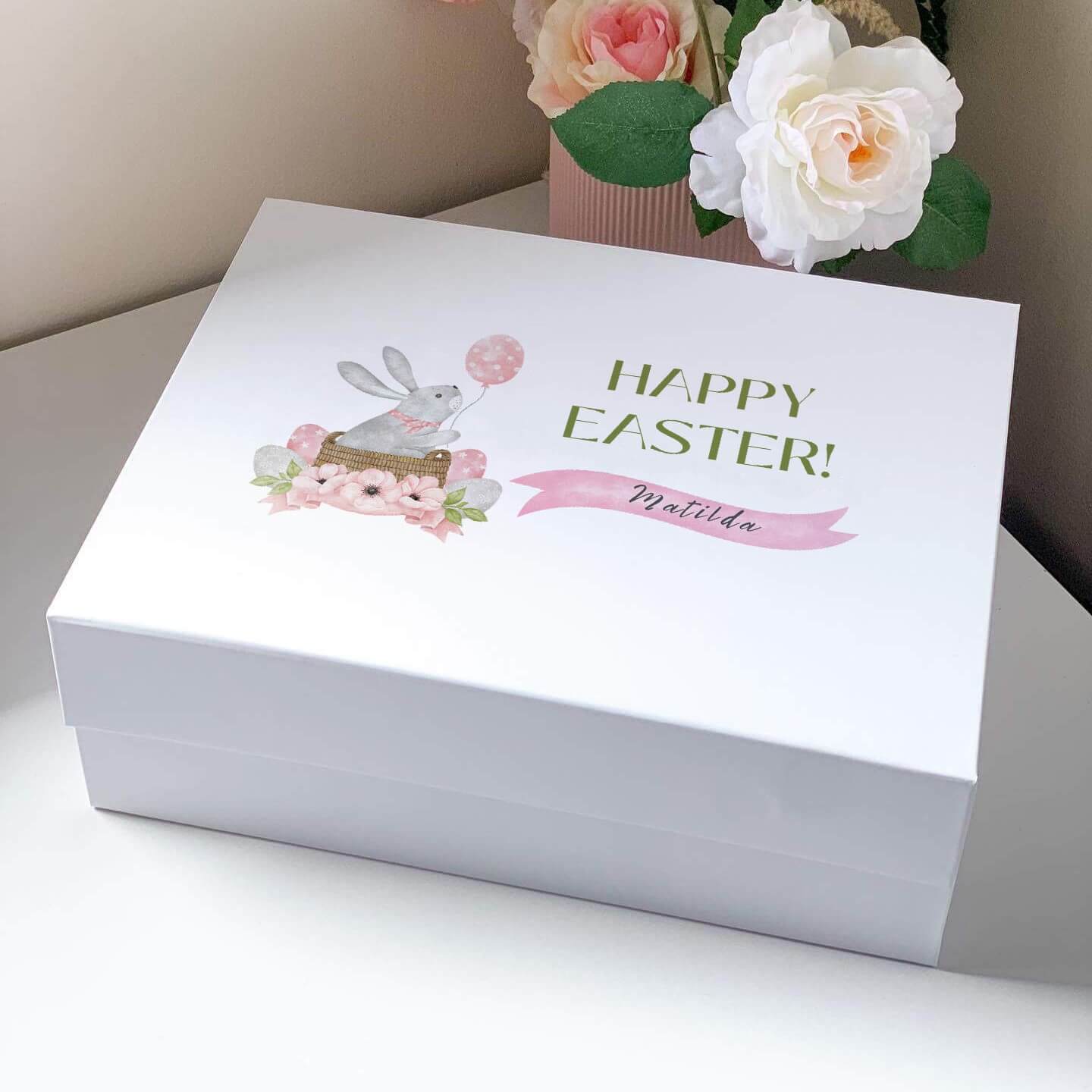 Happy Easter Bunny Magnetic Closure Gift Box #3