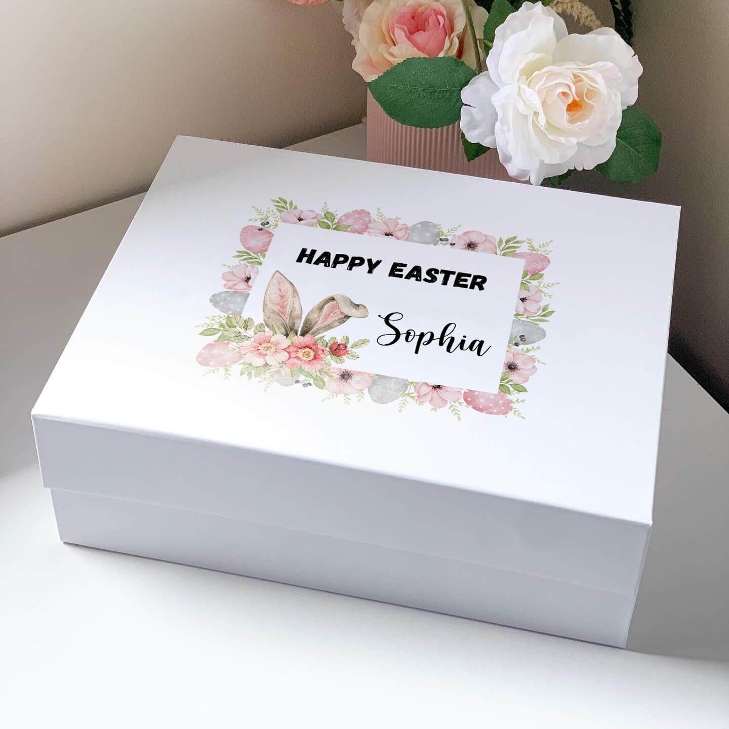 Happy Easter Bunny Magnetic Closure Gift Box #2