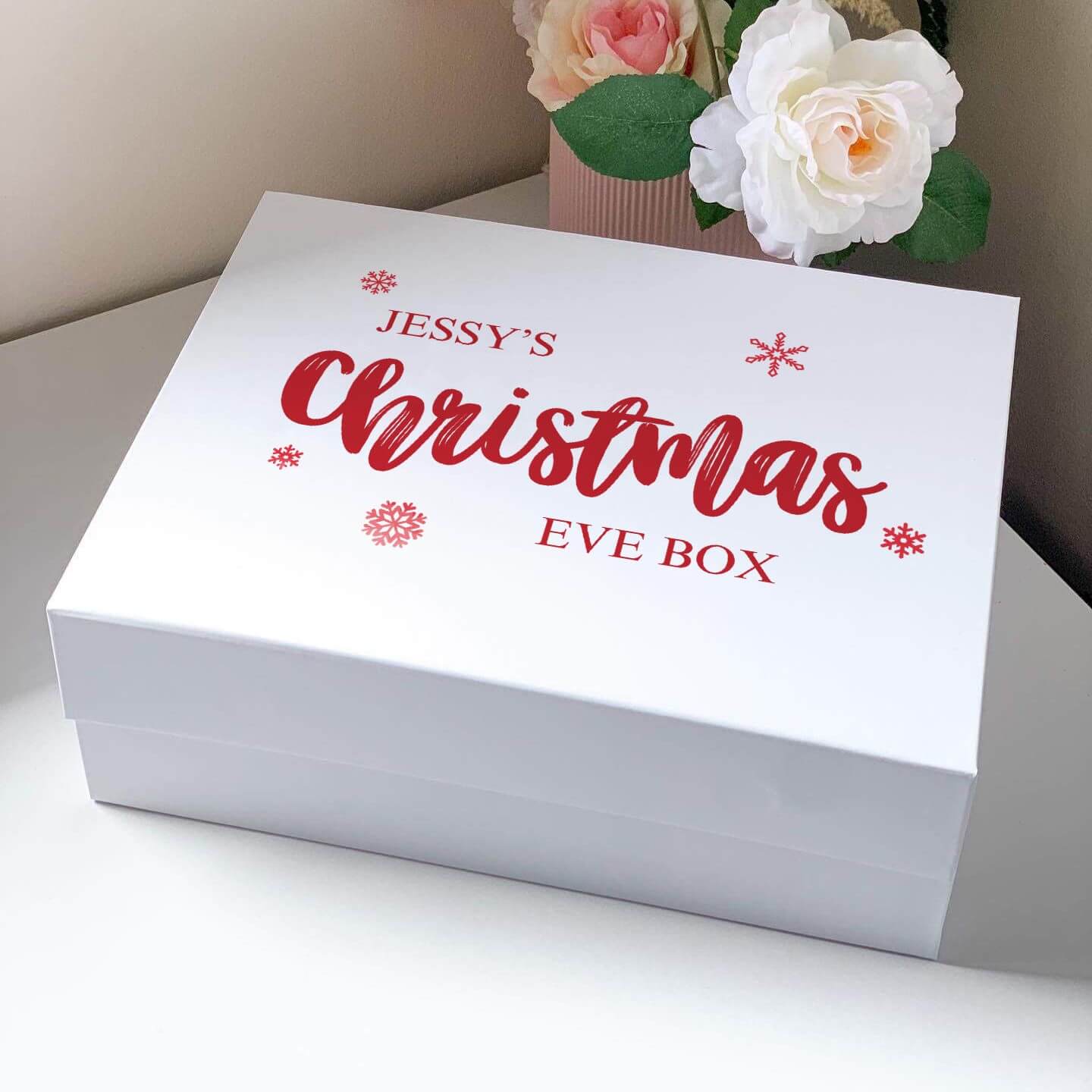 Personalised Christmas Eve Magnetic Closure Gift Box