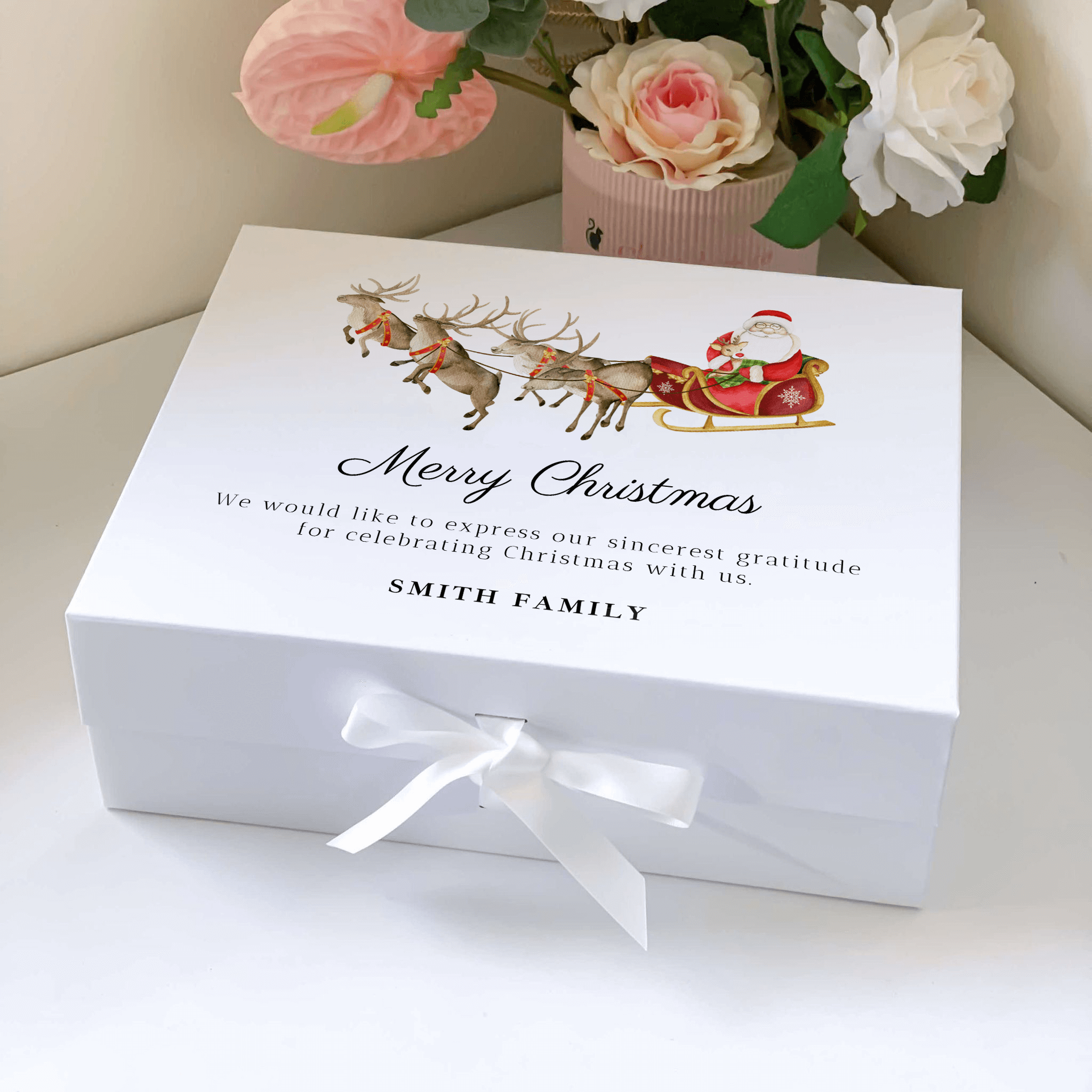 Santa Claus Sleigh Magnetic Closure Gift Box