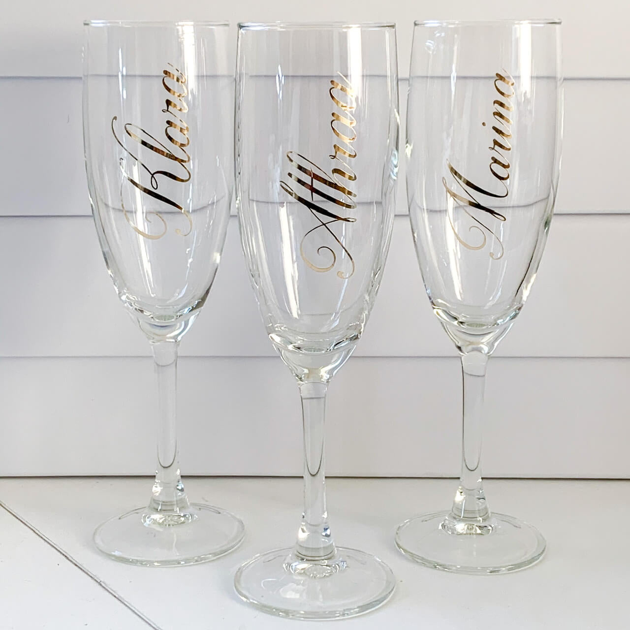 Personalised Champagne Flute Glasses