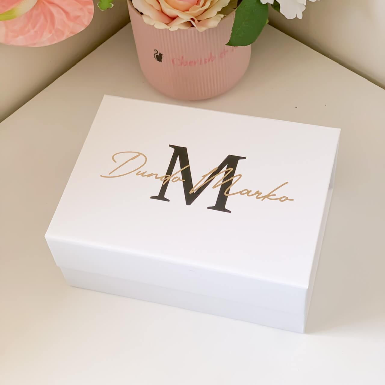 Personalised Initial Name Magnetic Closure Gift Box