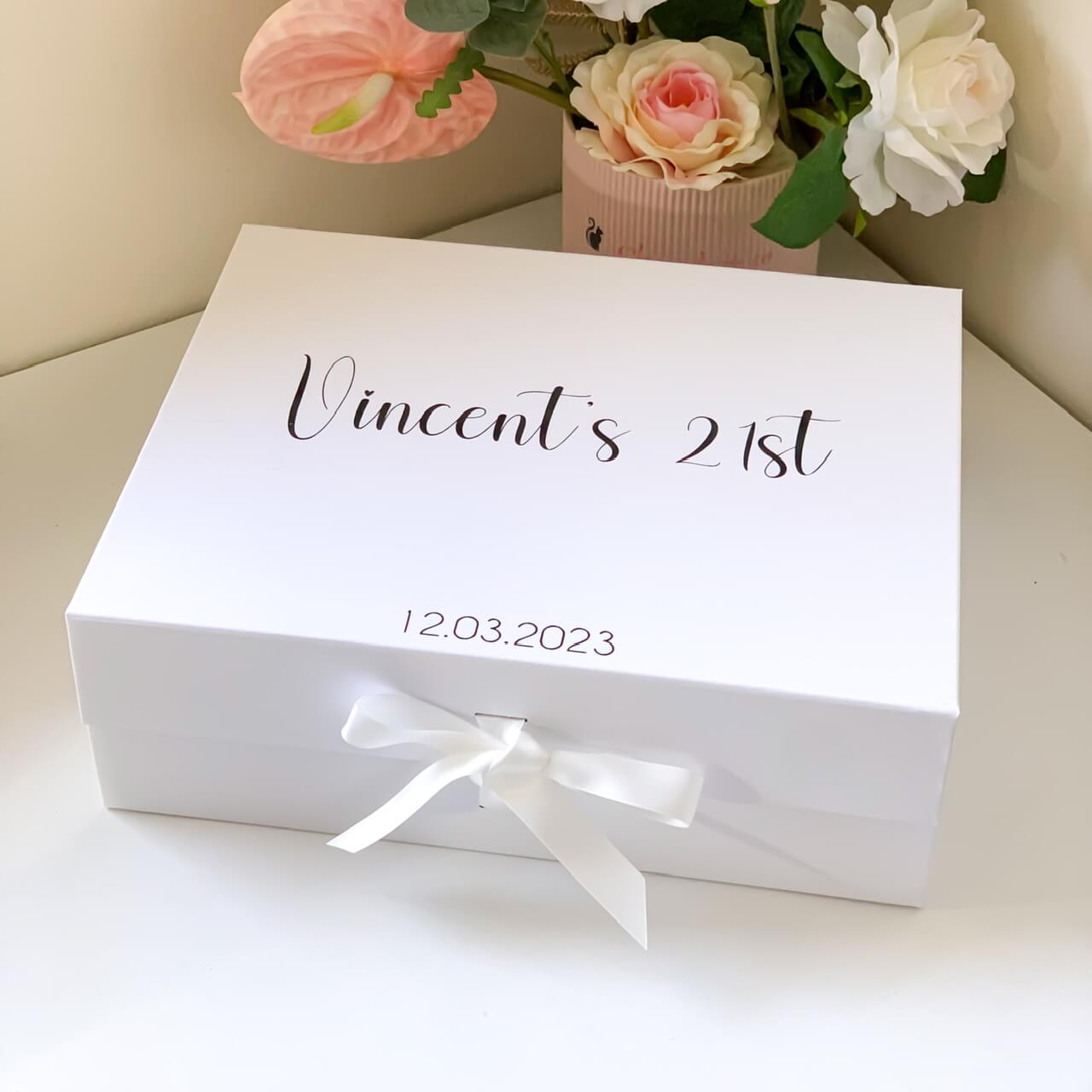 Personalised Name & Date Magnetic Gift Box