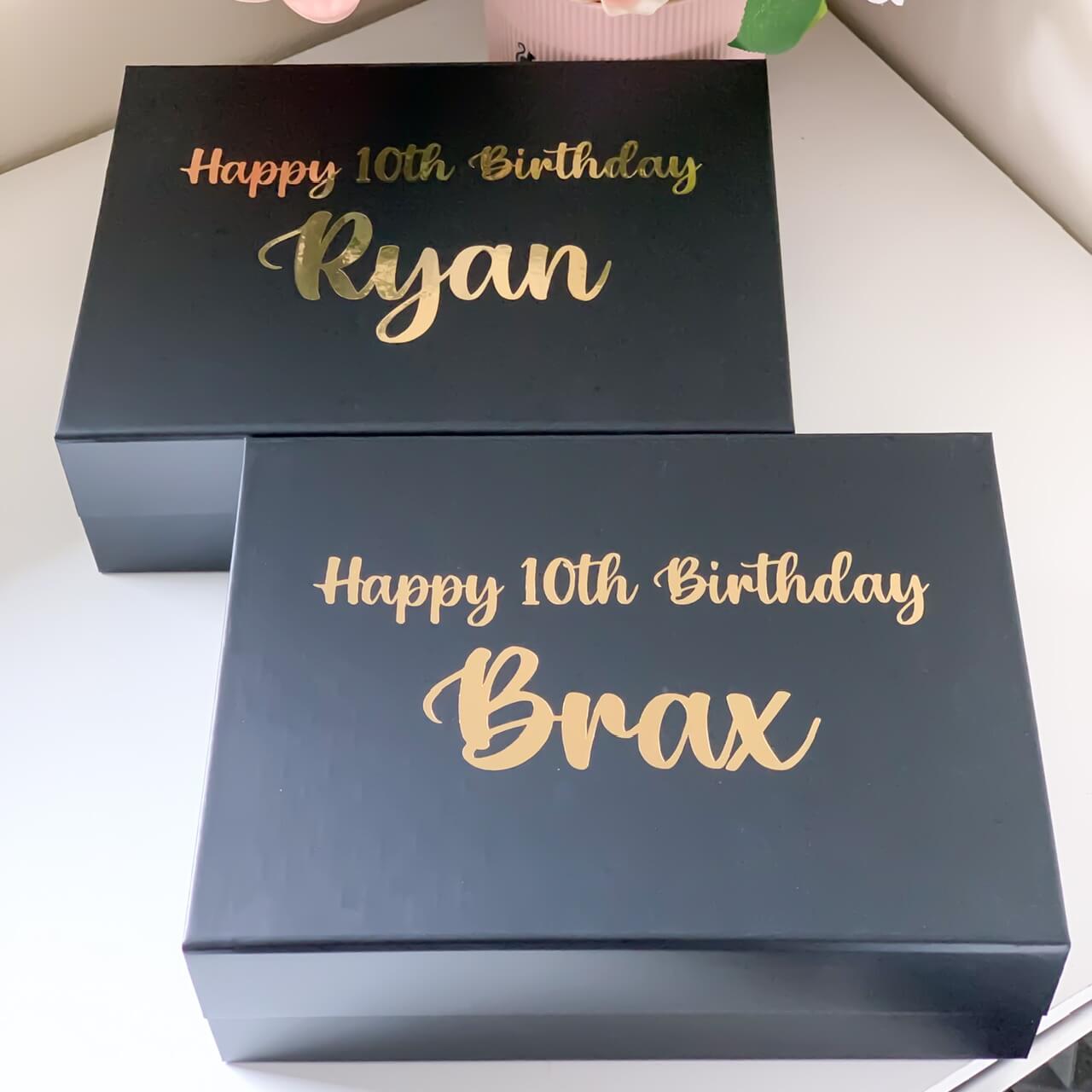 Personalised Happy Birthday Name Magnetic Gift Box