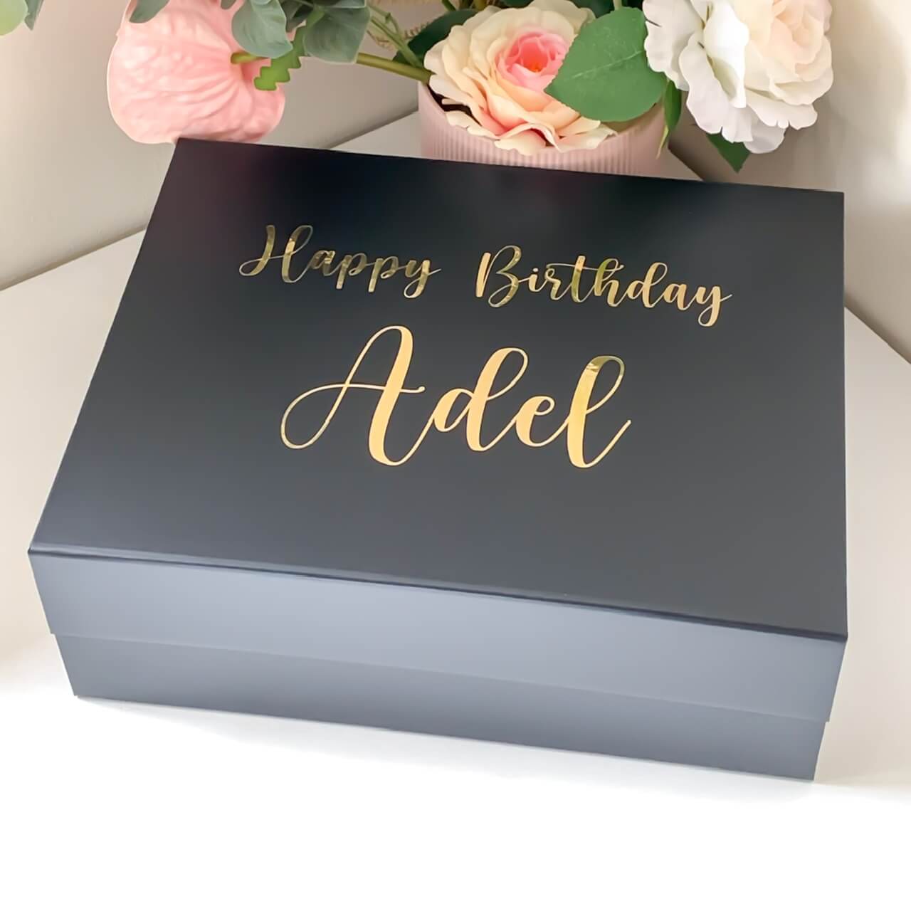 Personalised Happy Birthday Name Magnetic Gift Box