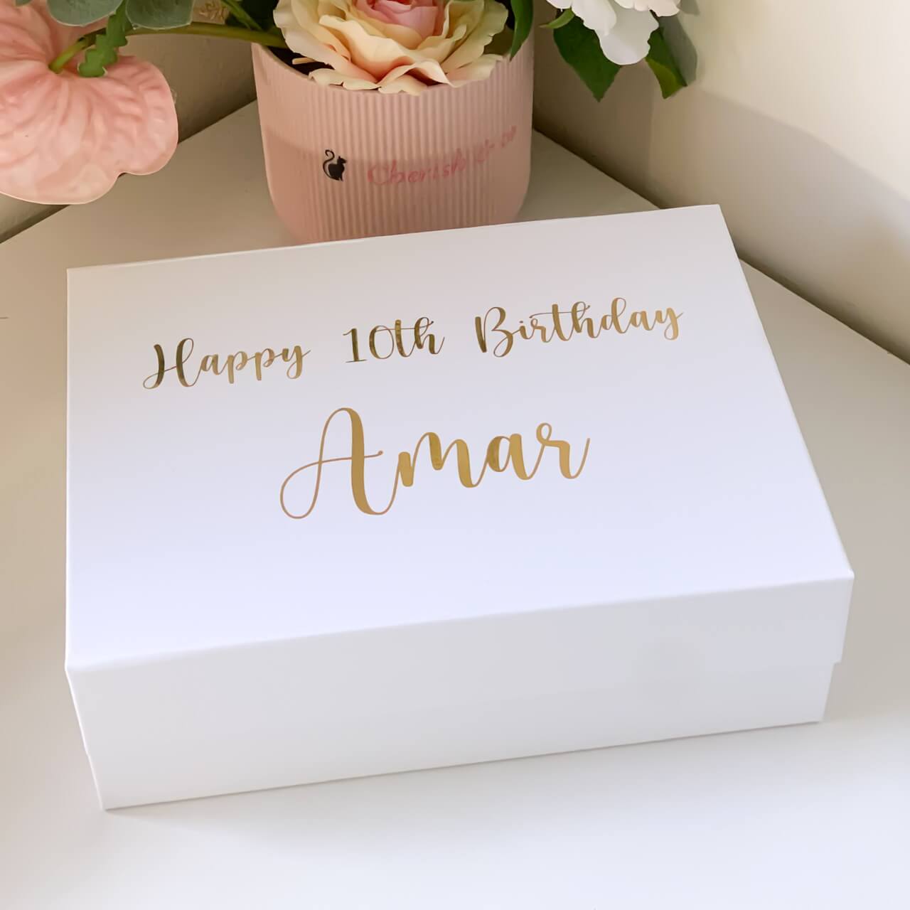 Personalised Happy Birthday Name Magnetic Gift Box