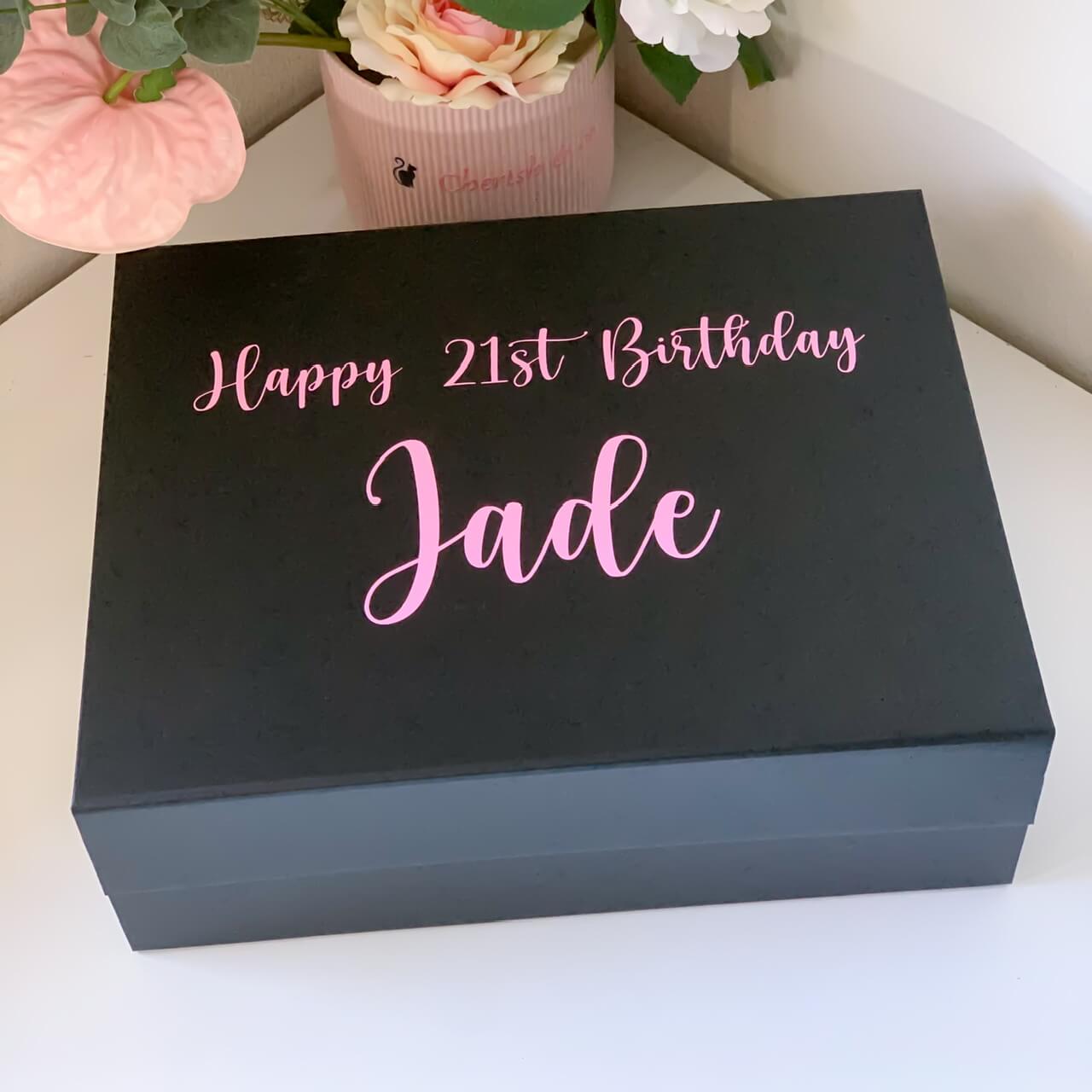 Personalised Happy Birthday Name Magnetic Gift Box