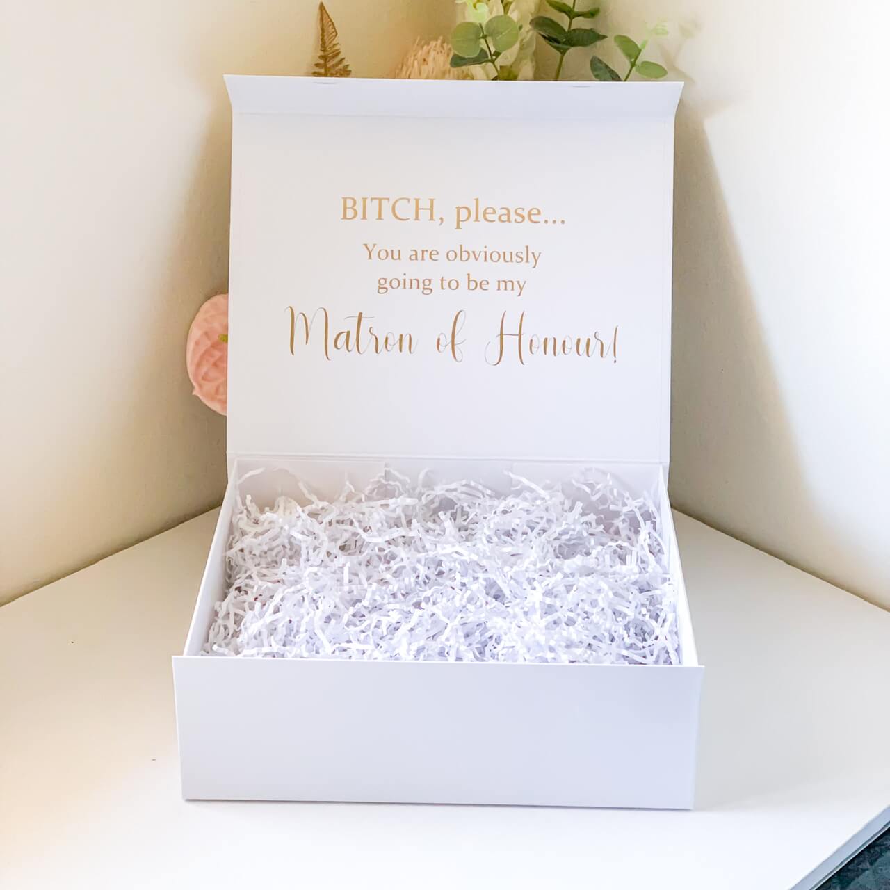 B* Please Bridesmaid Proposal Magnetic Gift Box