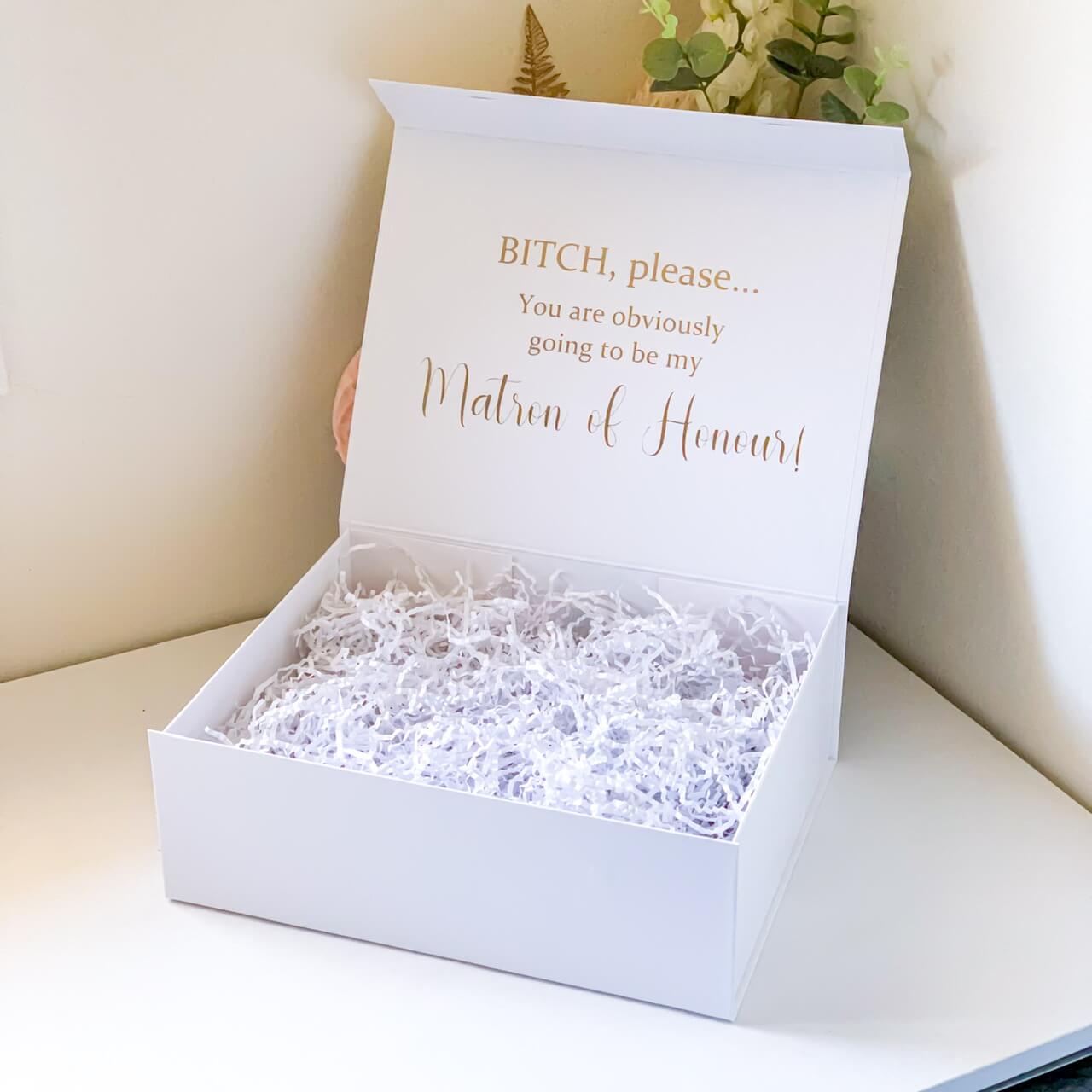 B* Please Bridesmaid Proposal Magnetic Gift Box