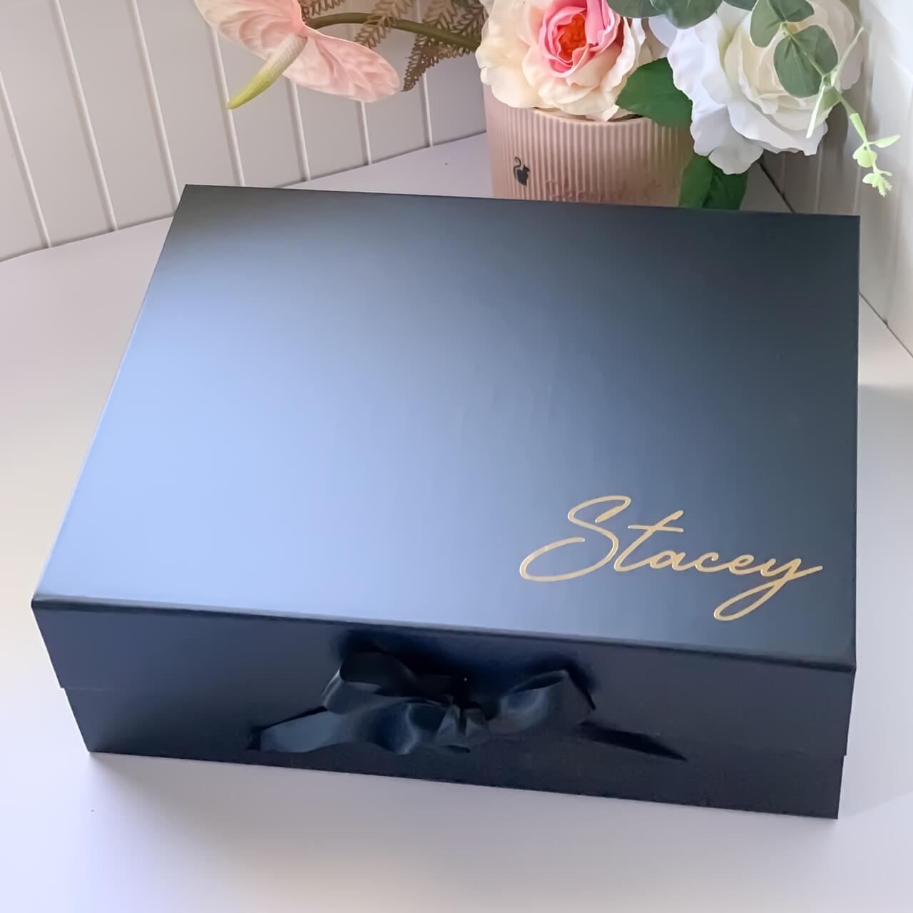 Personalised Name Magnetic Closure Gift Box Bottom Right Corner