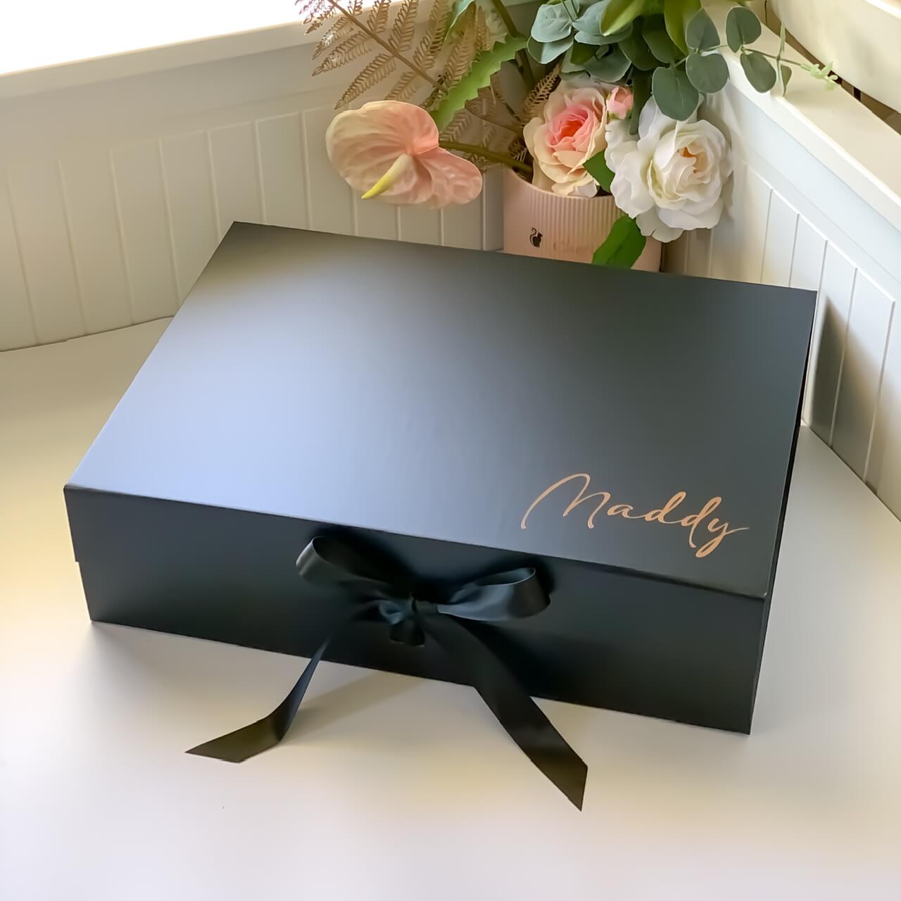 Personalised Name Magnetic Closure Gift Box Bottom Right Corner