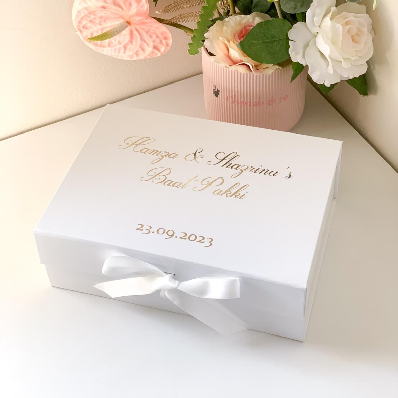 Personalised Name & Date Magnetic Gift Box