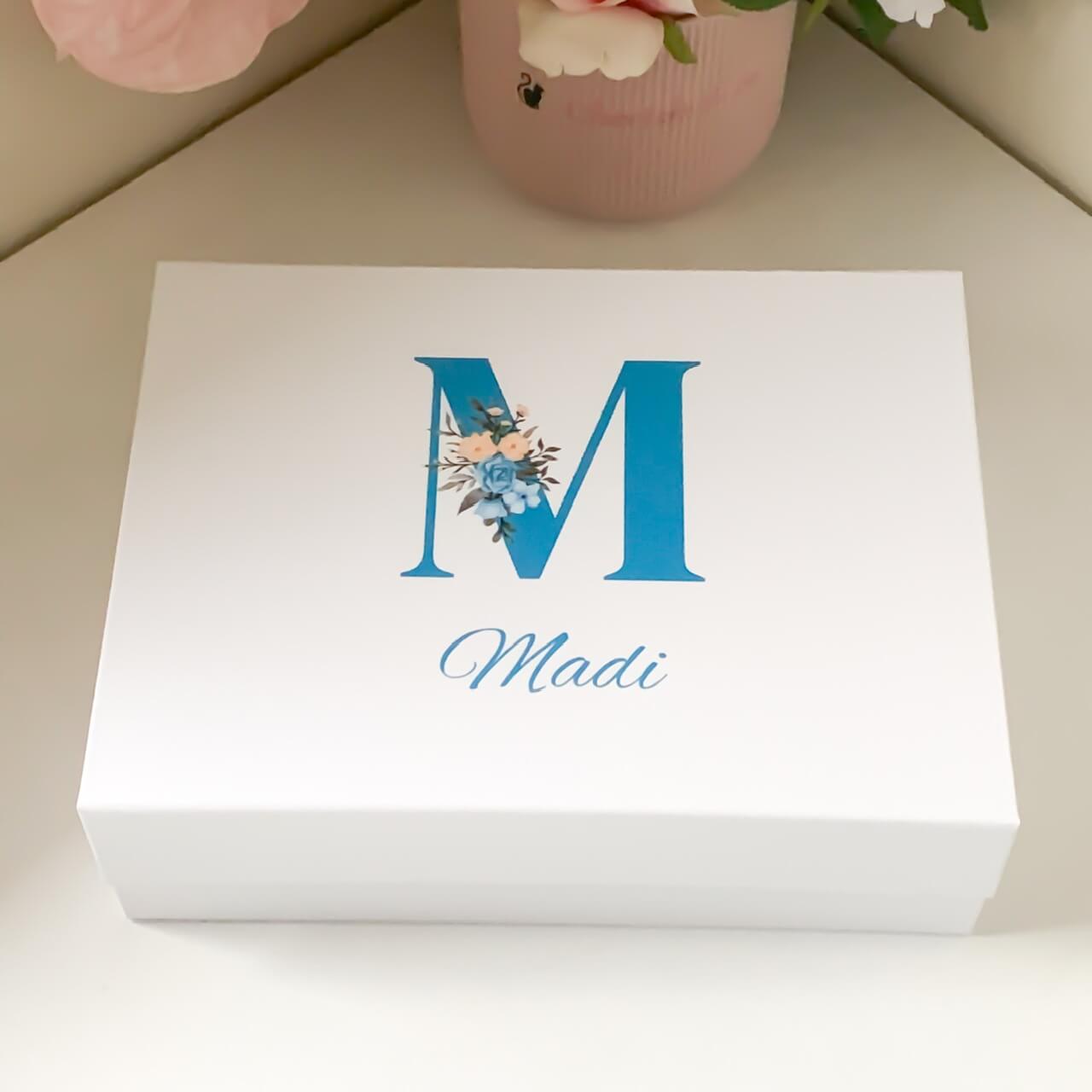 Fancy Monogram Magnetic Closure Gift Box