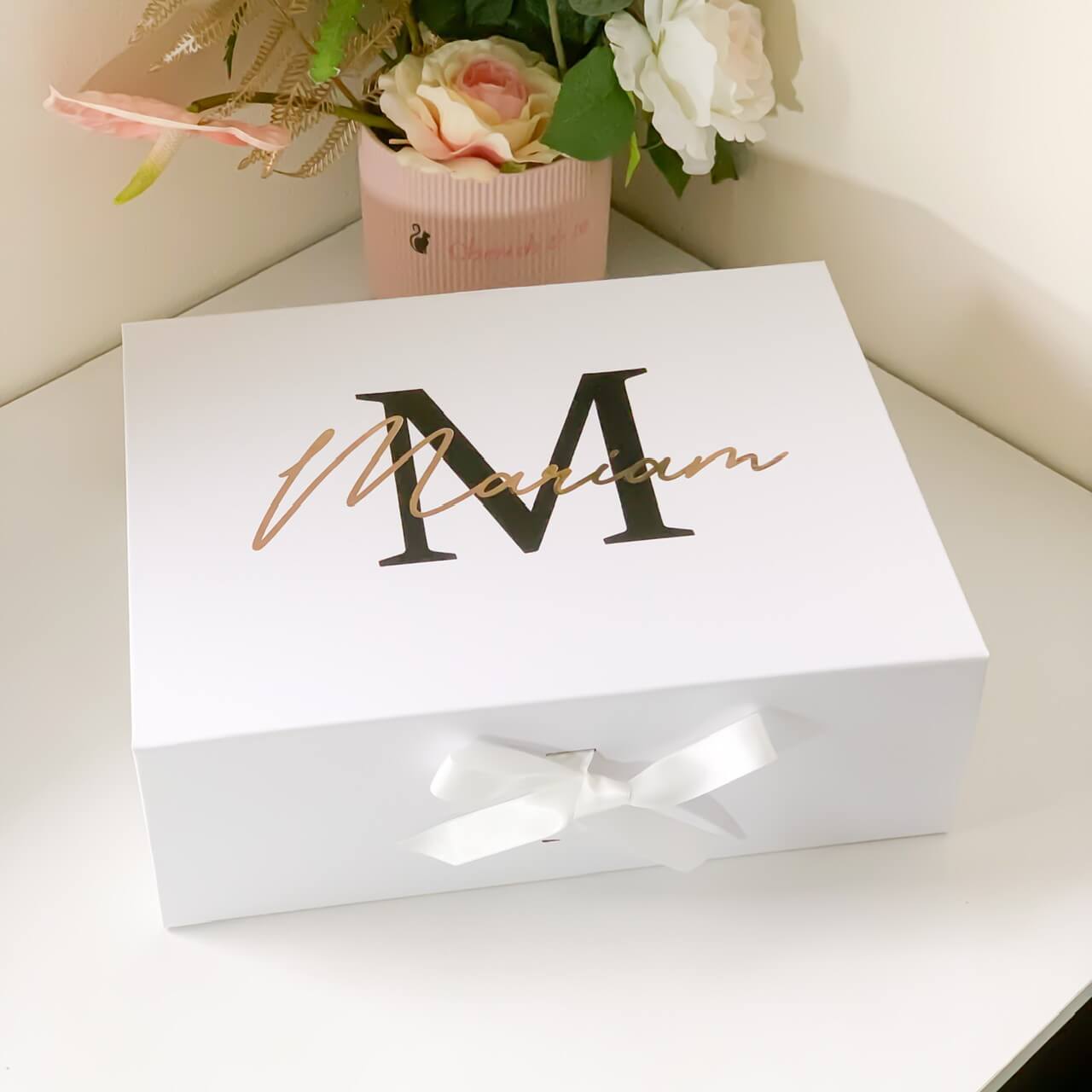 Personalised Initial Name Magnetic Closure Gift Box