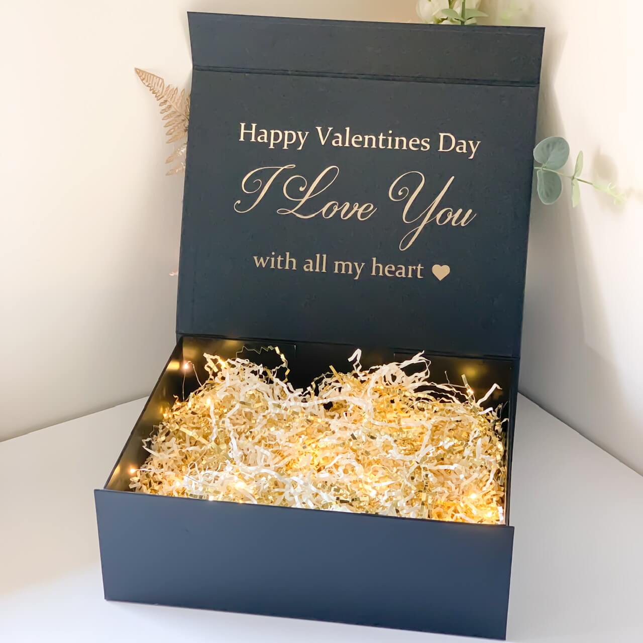 Happy Valentines  Day Personalised Magnetic Gift Box