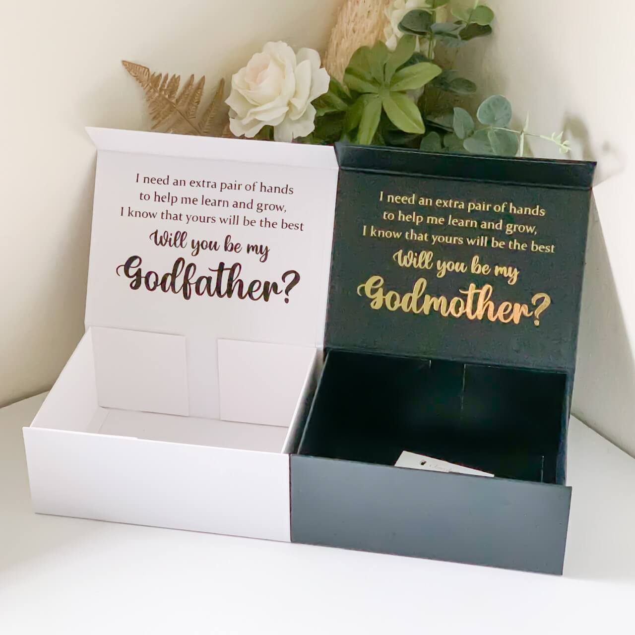 I Need an Extra Pair of Hands Godparents / Godmother / Godfather Proposal Magnetic Gift Box