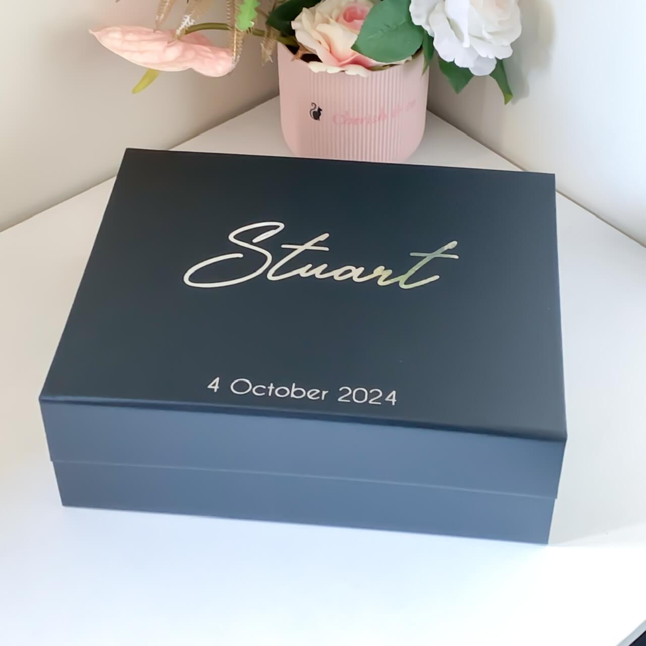 Personalised Name & Date Magnetic Gift Box