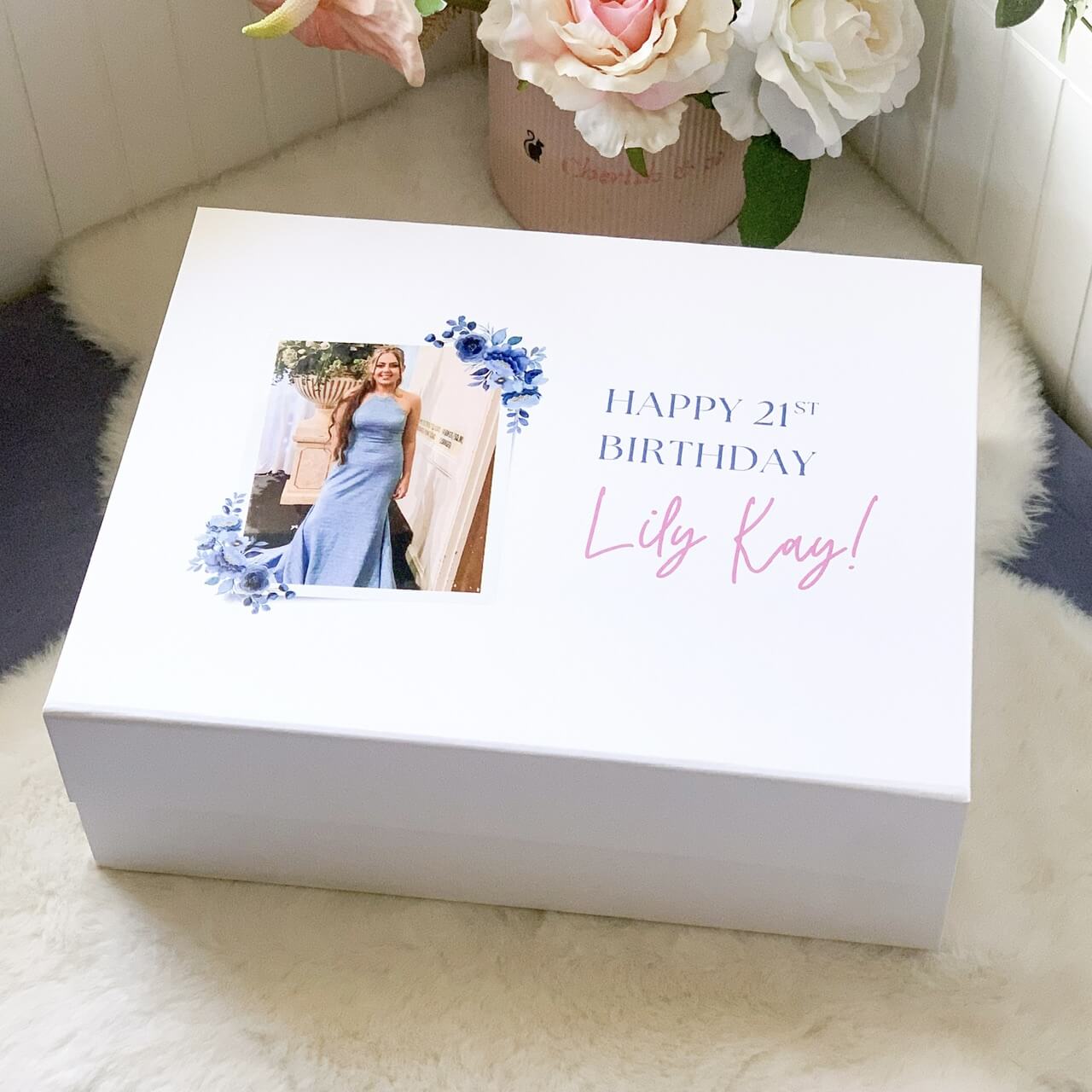 Personalised Photo Birthday Magnetic Closure Gift Box