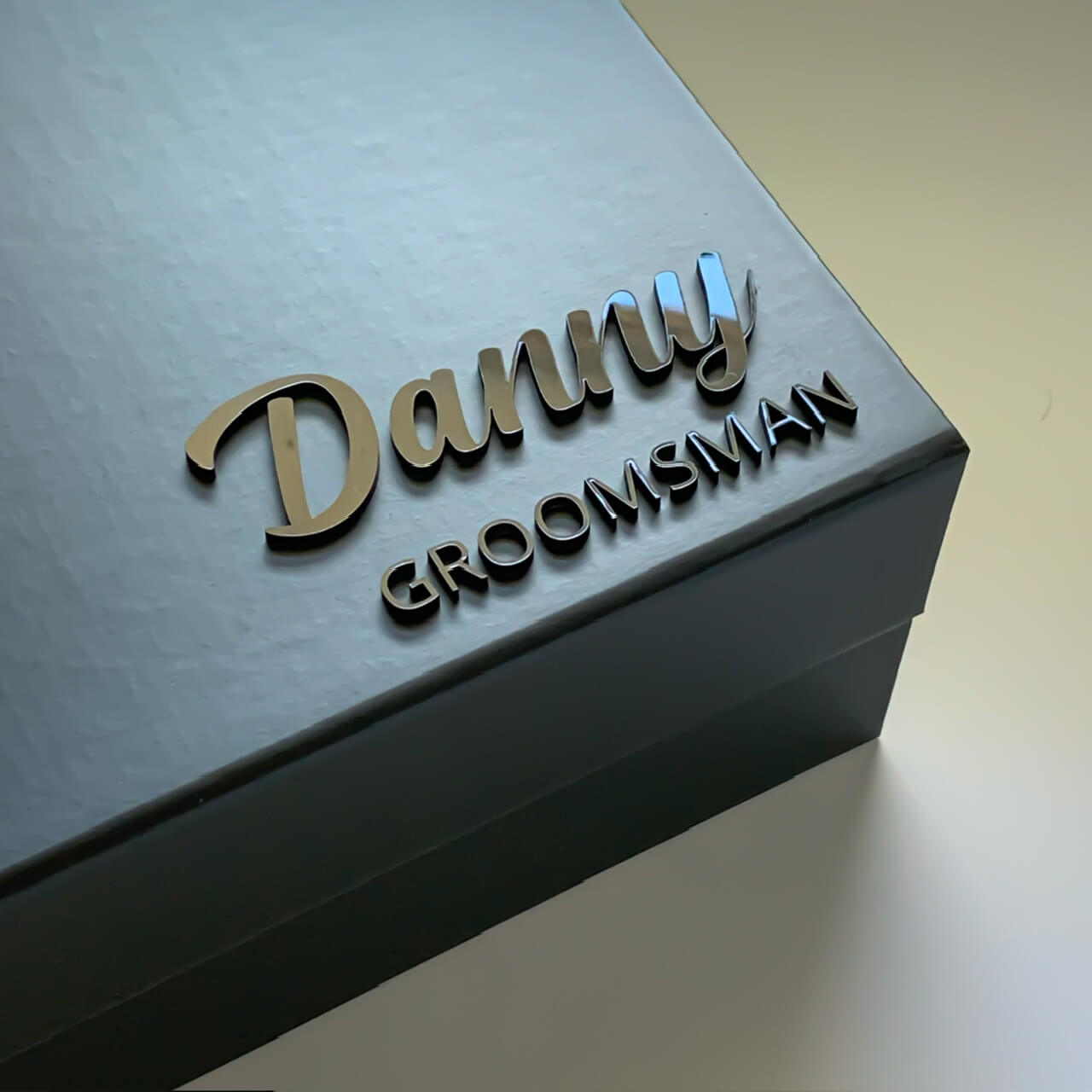 Personalised 3D Acrylic Name & Title Bridesmaids / Groomsman Magnetic Gift Box