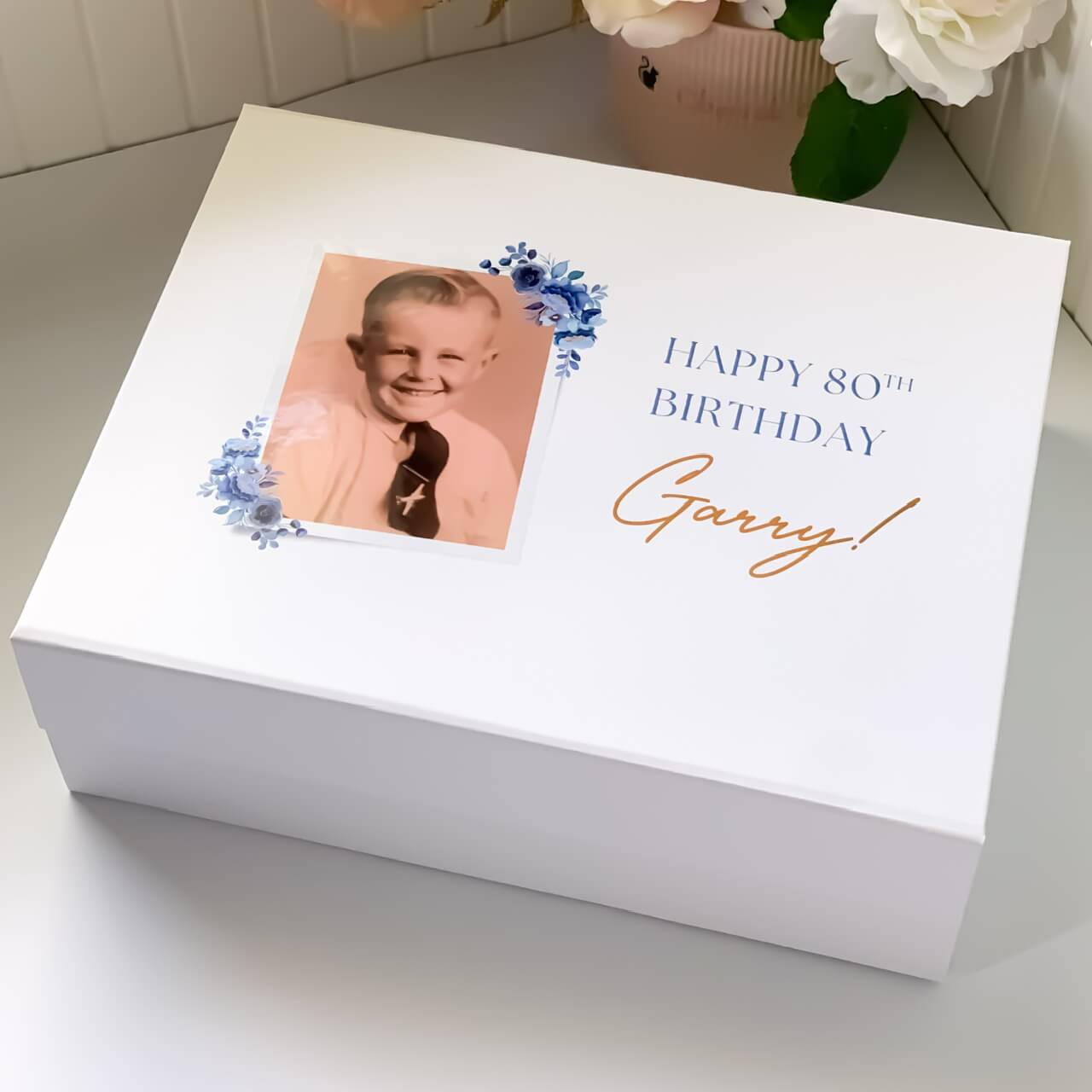 Personalised Photo Birthday Magnetic Closure Gift Box