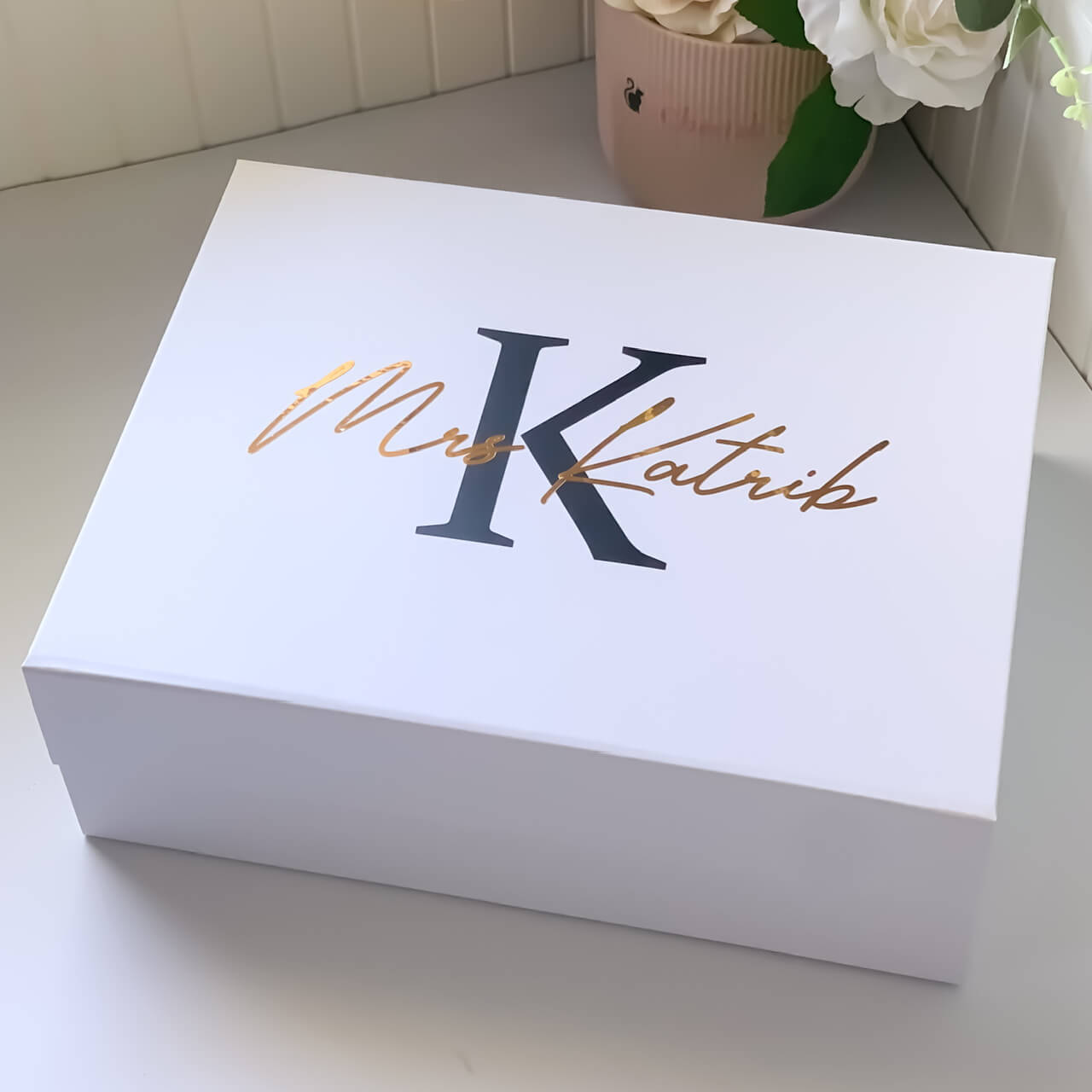 Personalised Initial Name Magnetic Closure Gift Box