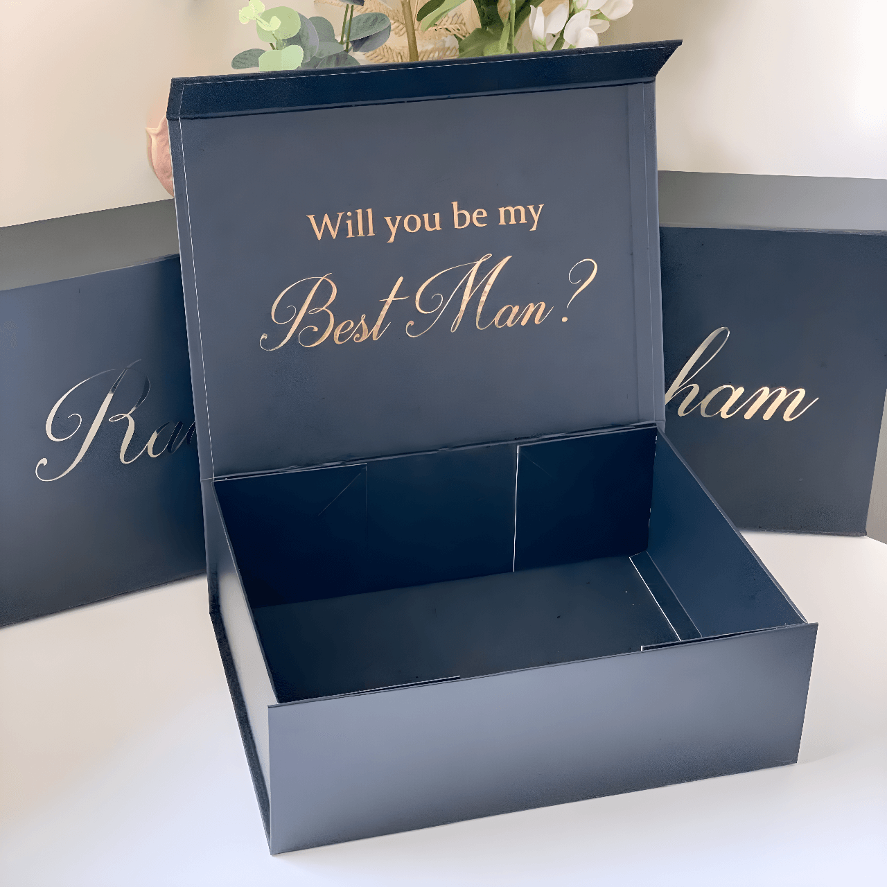 Personalised Bridesmaid / Maid of Honour / Best Man / Groomsman Magnetic Gift Box