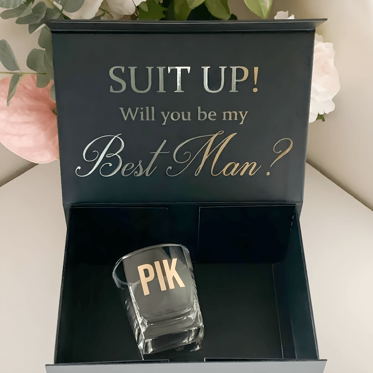 SUIT UP! Groomsman / Man of Honour / Best Man / Bridesman Magnetic Gift Box