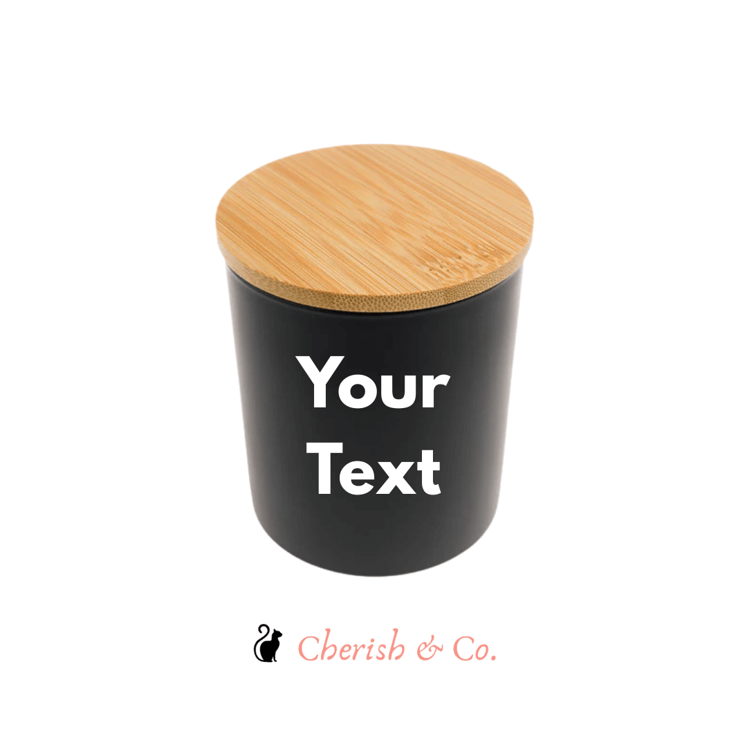 Personalised Large Soy Candle with Bamboo Lid