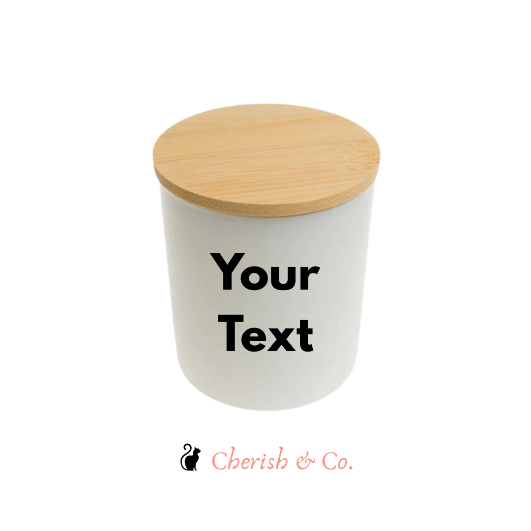 Personalised Large Soy Candle with Bamboo Lid