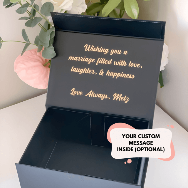 How to write name on wedding gift box | Honestweddingadvice.com
