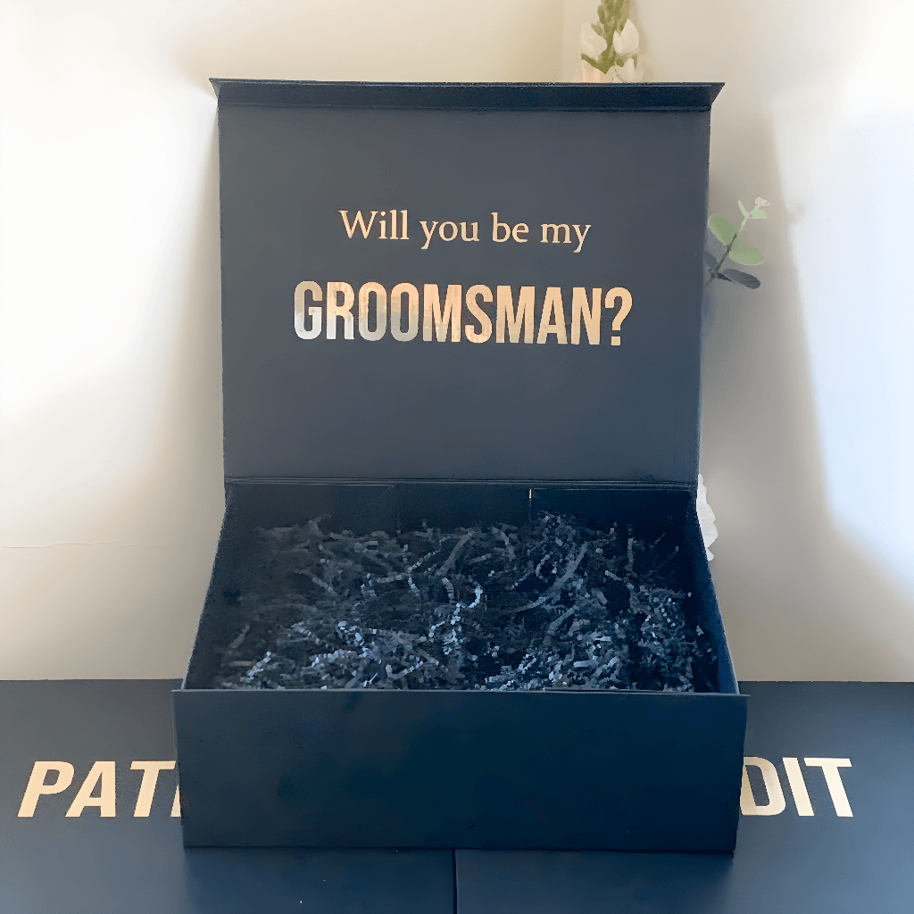 Personalised Bridesmaid / Maid of Honour / Best Man / Groomsman Magnetic Gift Box