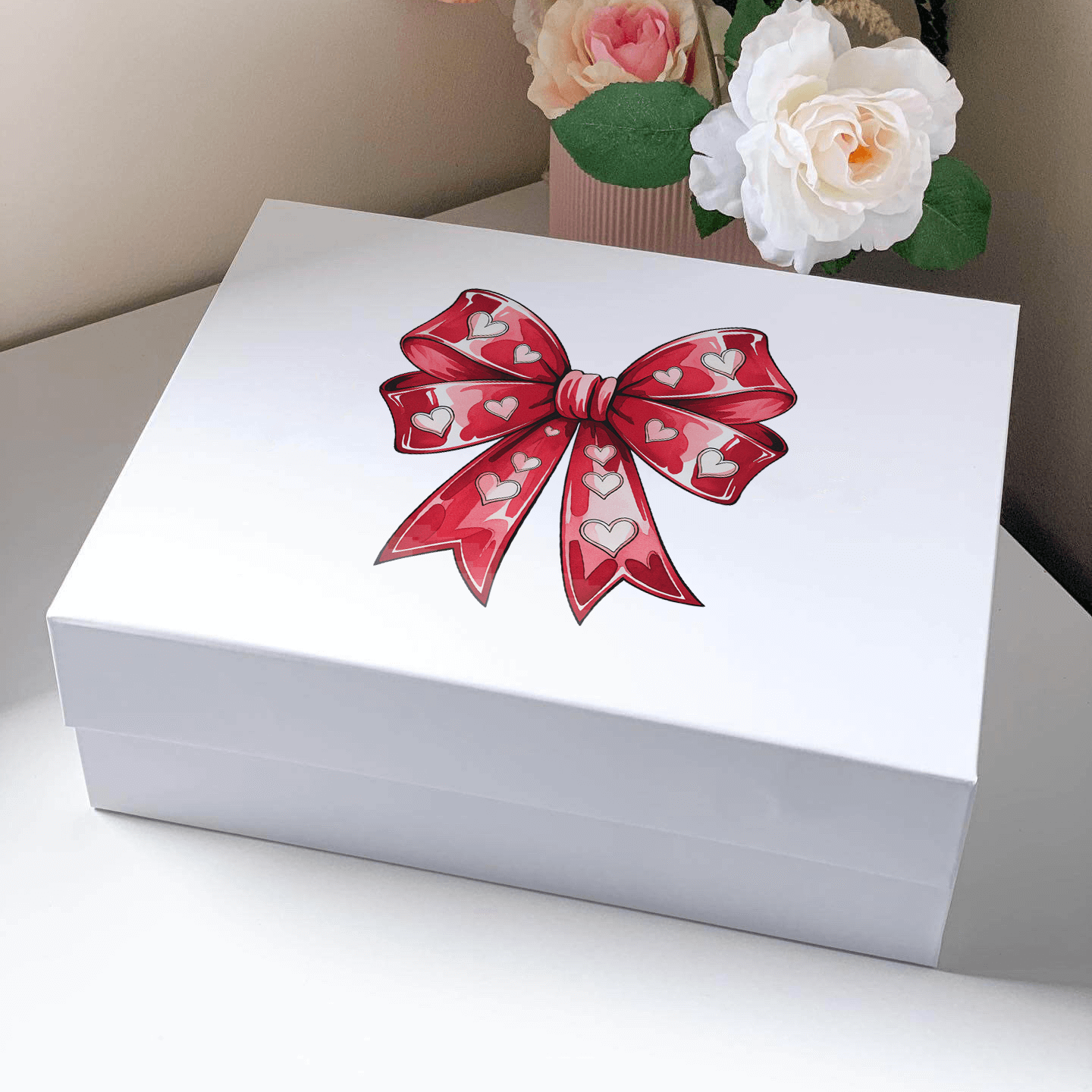 Large Red Bow Magnetic Gift Box