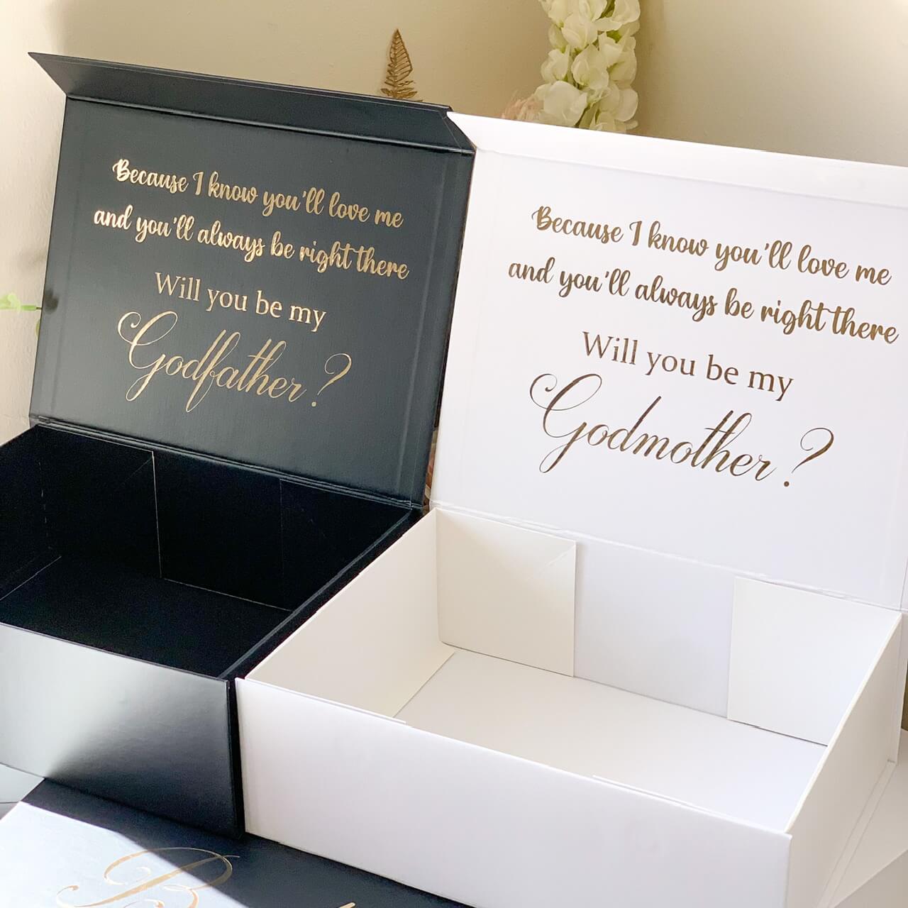 Because I know you’ll love me Godparent / Godmother / Godfather Magnetic Gift Box