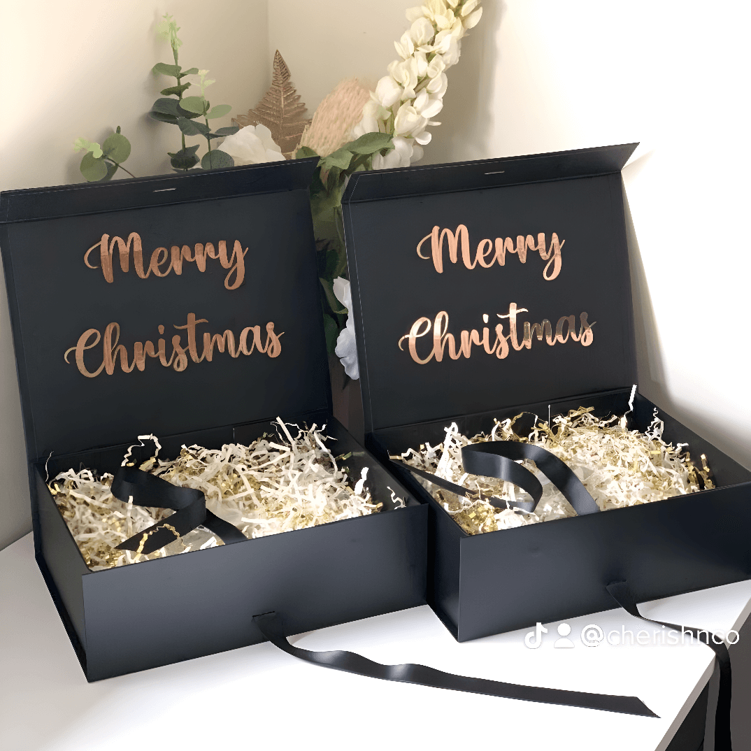 Personalised Merry Christmas Magnetic Gift Box