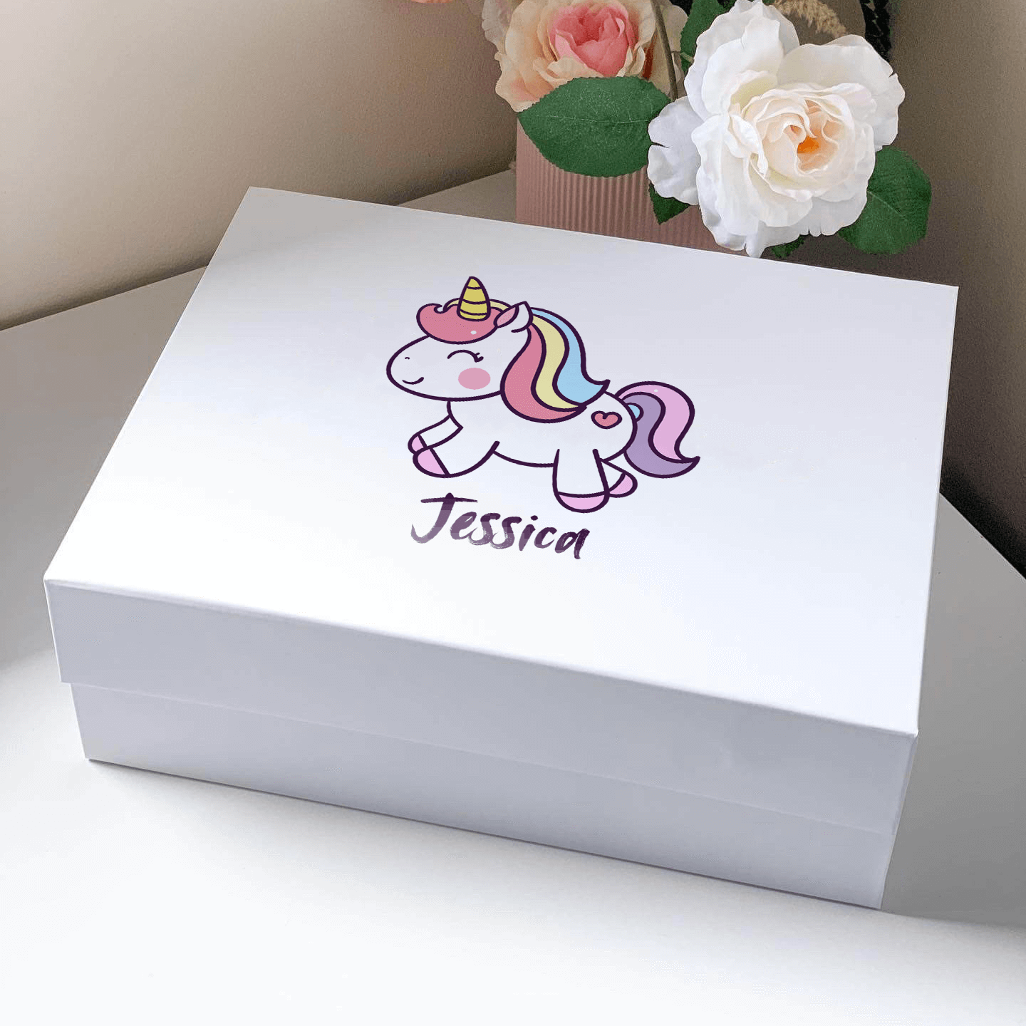 Cute Unicorn Magnetic Closure Gift Box