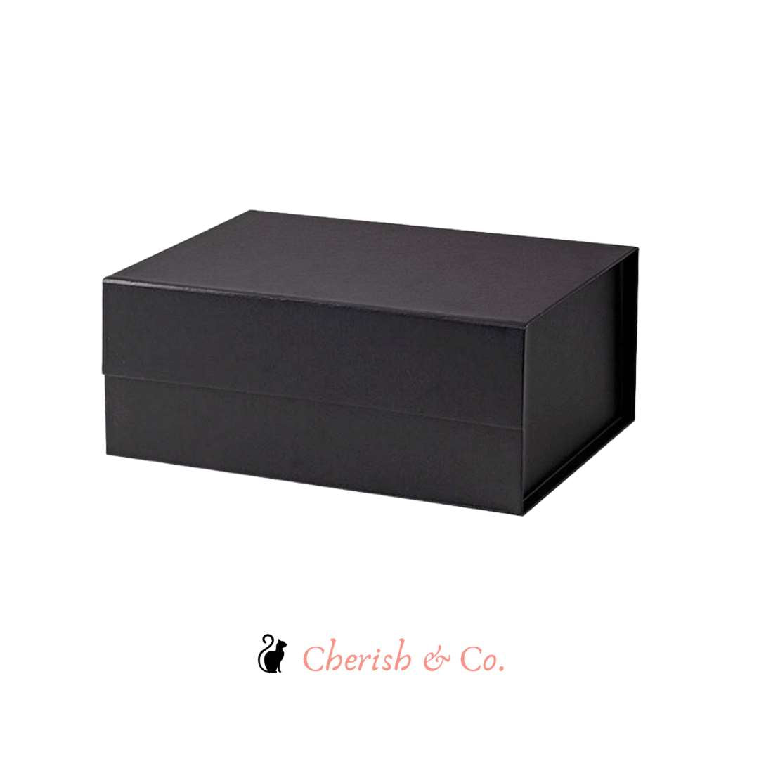 Gift Boxes & Tins Small Black Magnetic Gift Box - Cherish & co.