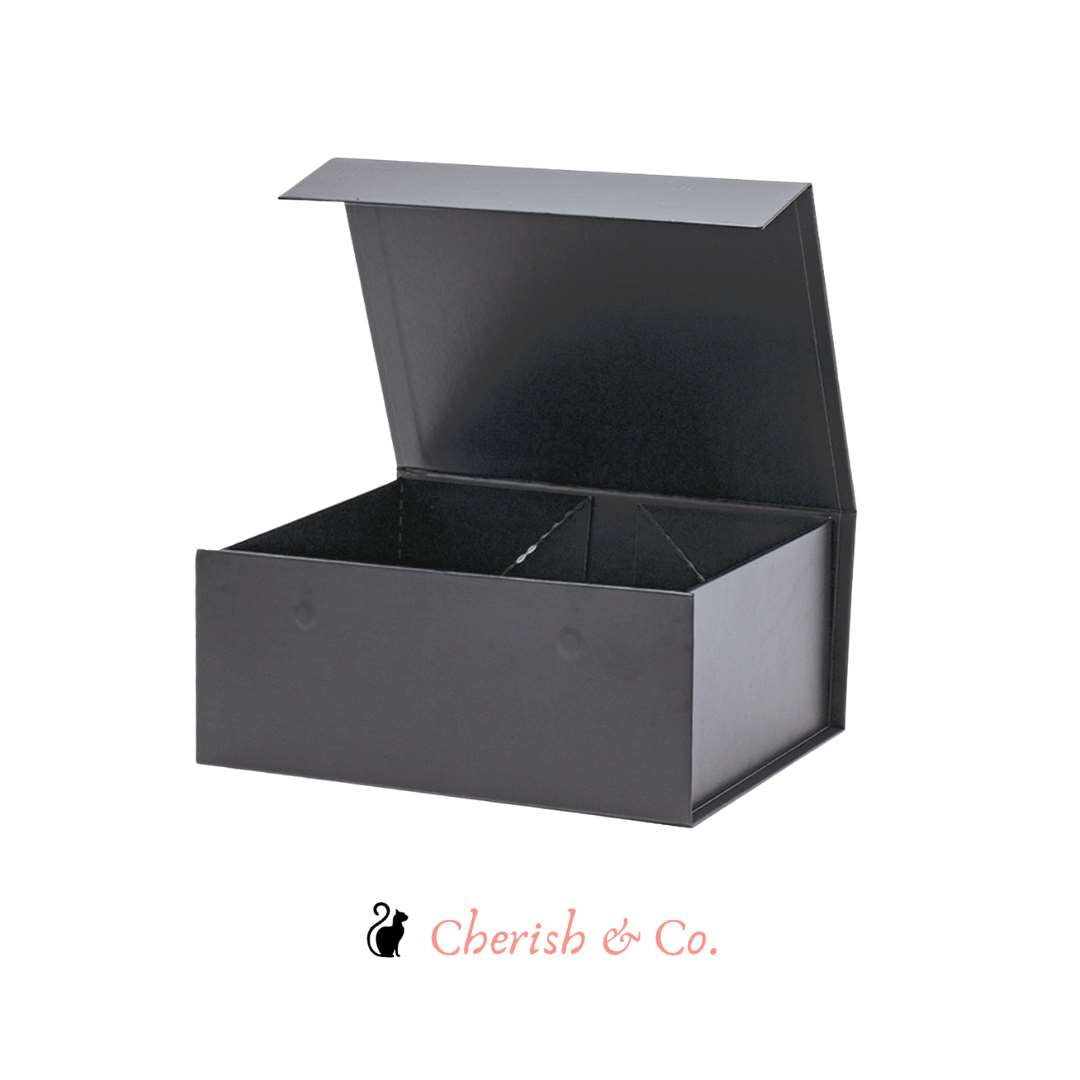 Gift Boxes & Tins Small Black Magnetic Gift Box - Cherish & co.