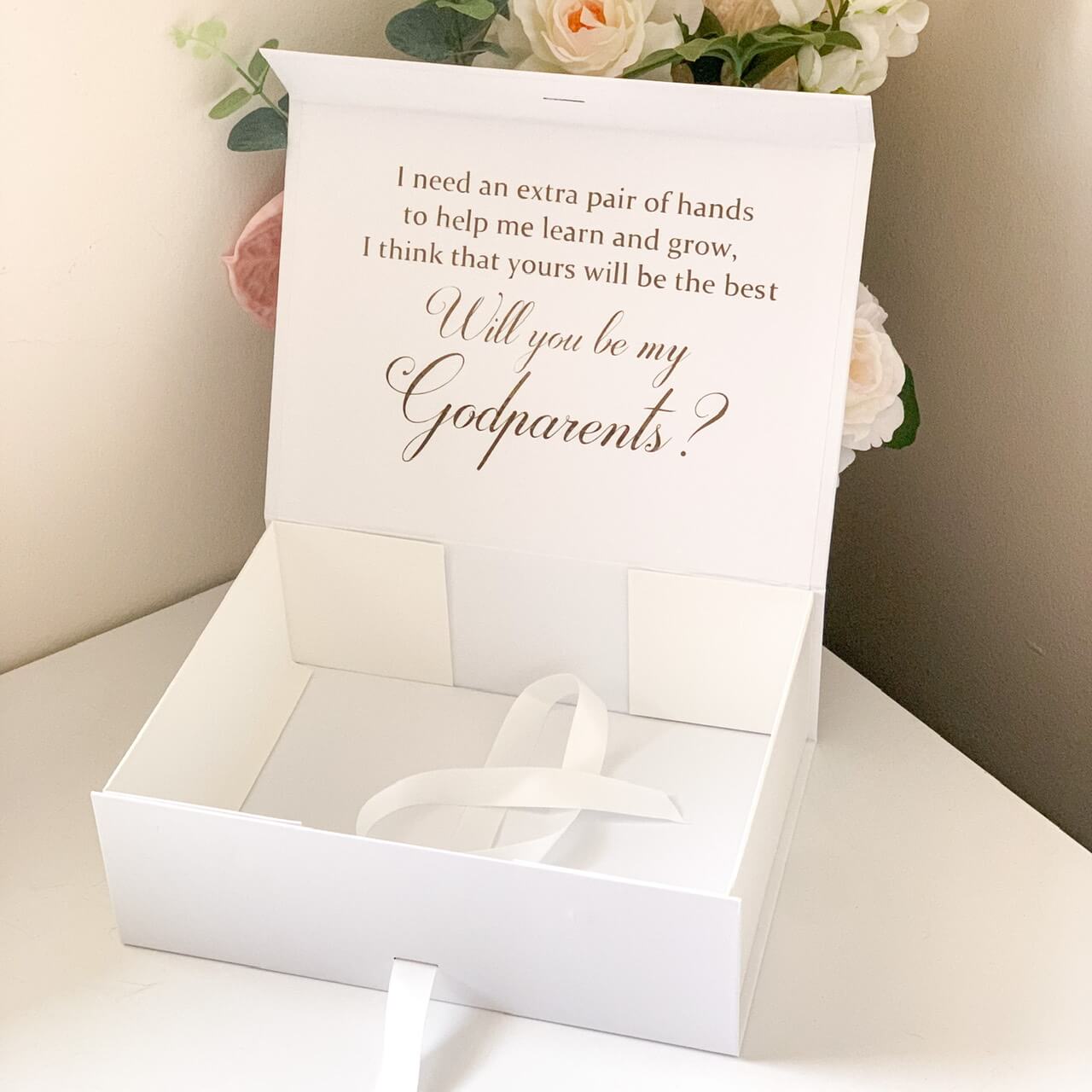 Gift Boxes & Tins #2 Personalised Godparent Magnetic Gift Box - Cherish & co.
