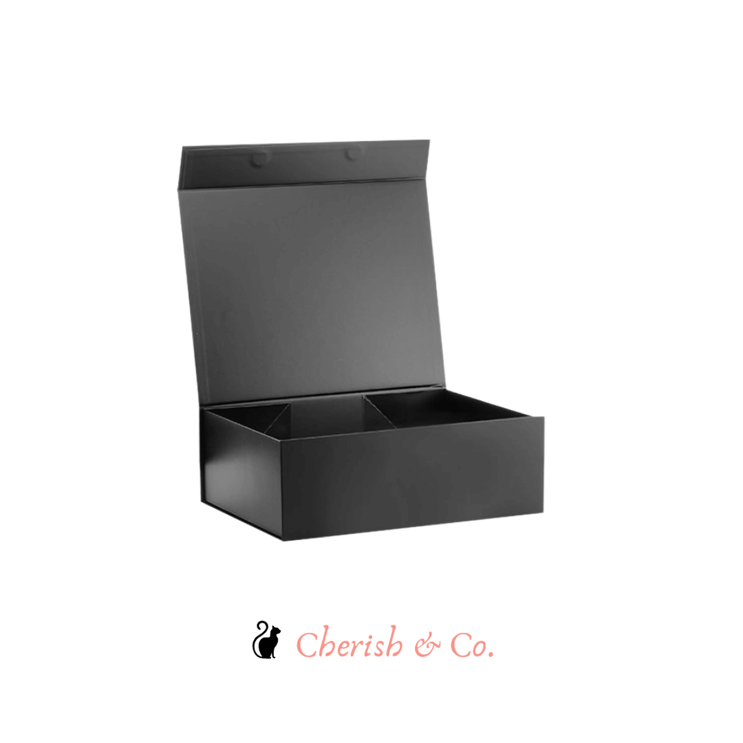 Gift Boxes & Tins Large Black Magnetic Gift Box - Cherish & co.
