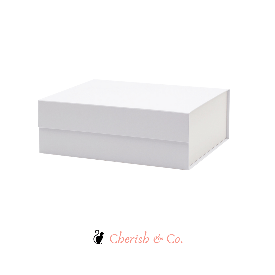 Gift Boxes & Tins Large White Magnetic Gift Box - Cherish & co.