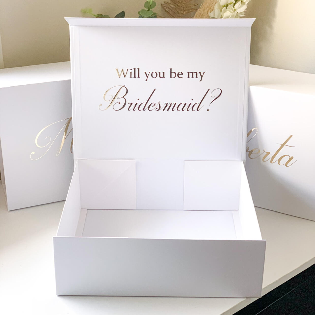 Gift Boxes & Tins Personalised Bridesmaid Magnetic Gift Box - Cherish & co.