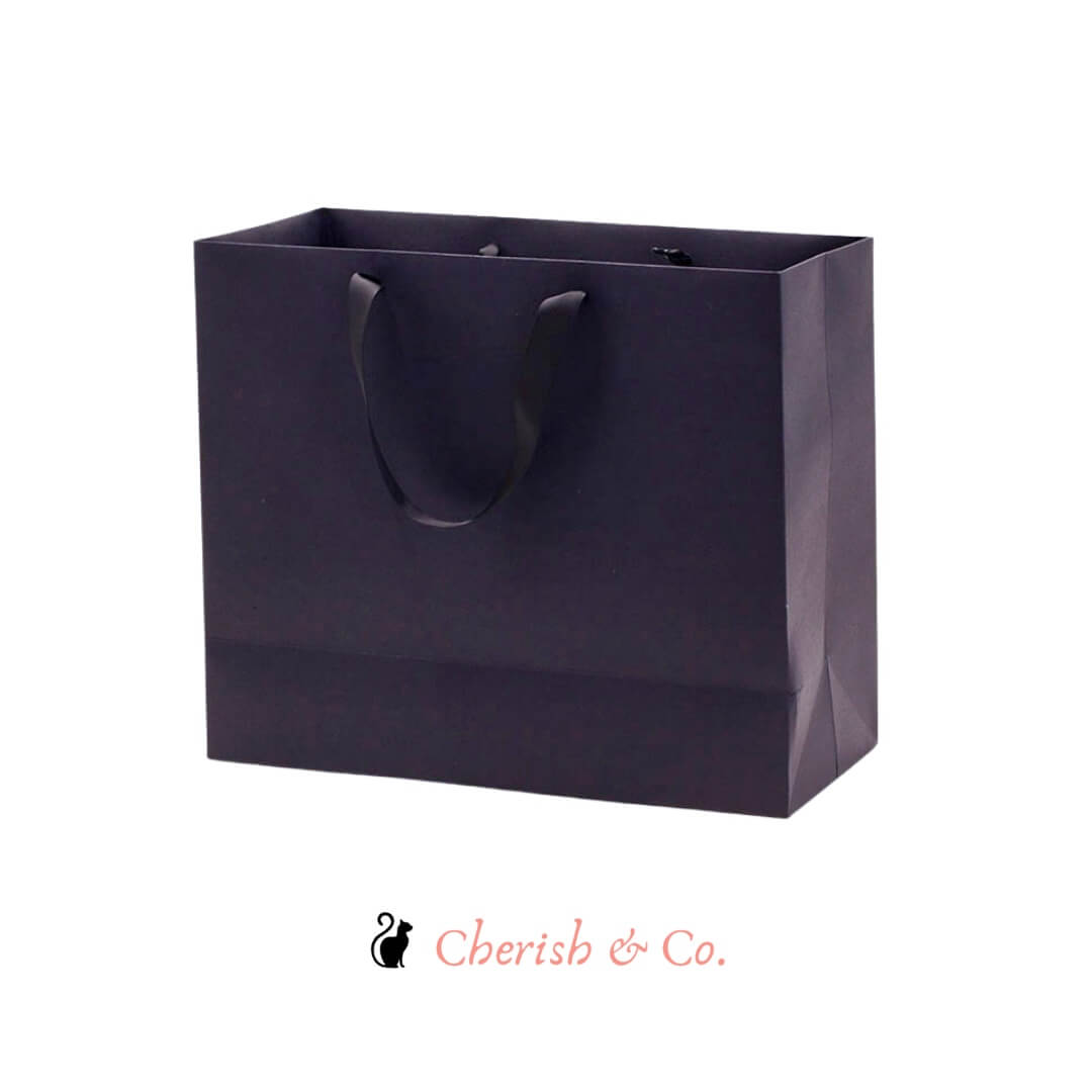 Paper Bag Black Paper Gift Bag - Cherish & co.