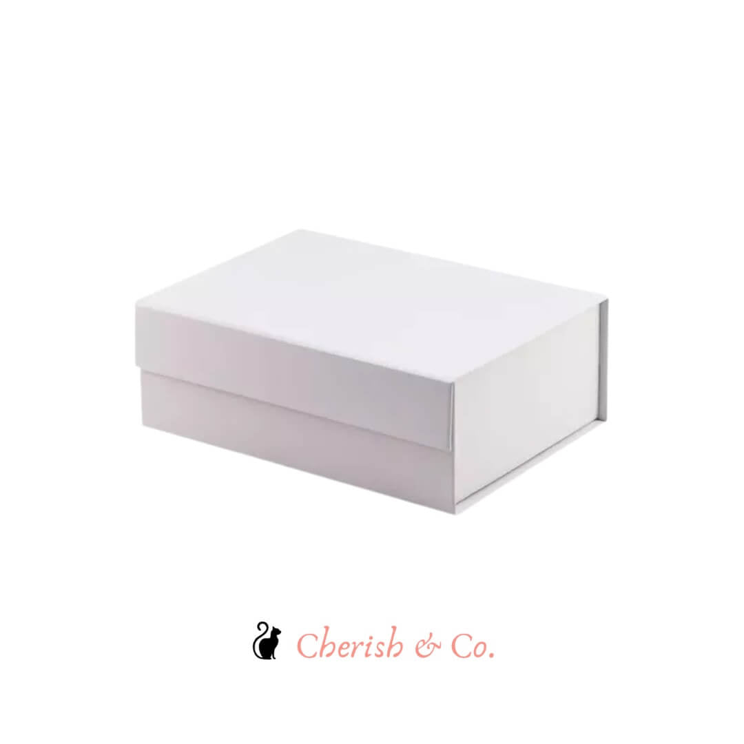 Gift Boxes & Tins Medium White Magnetic Gift Box - Cherish & co.