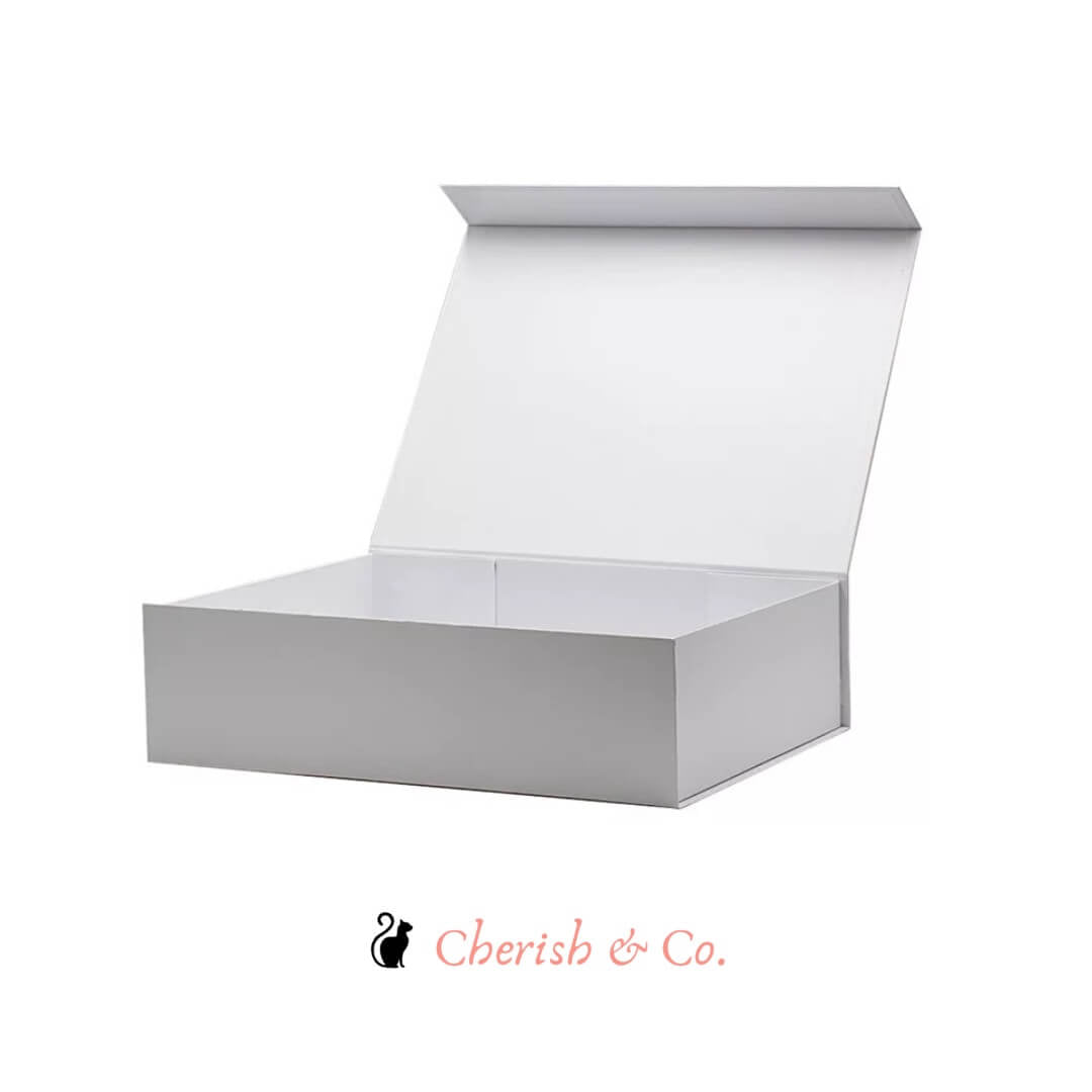 Gift Boxes & Tins Extra Large White Magnetic Gift Box - Cherish & co.