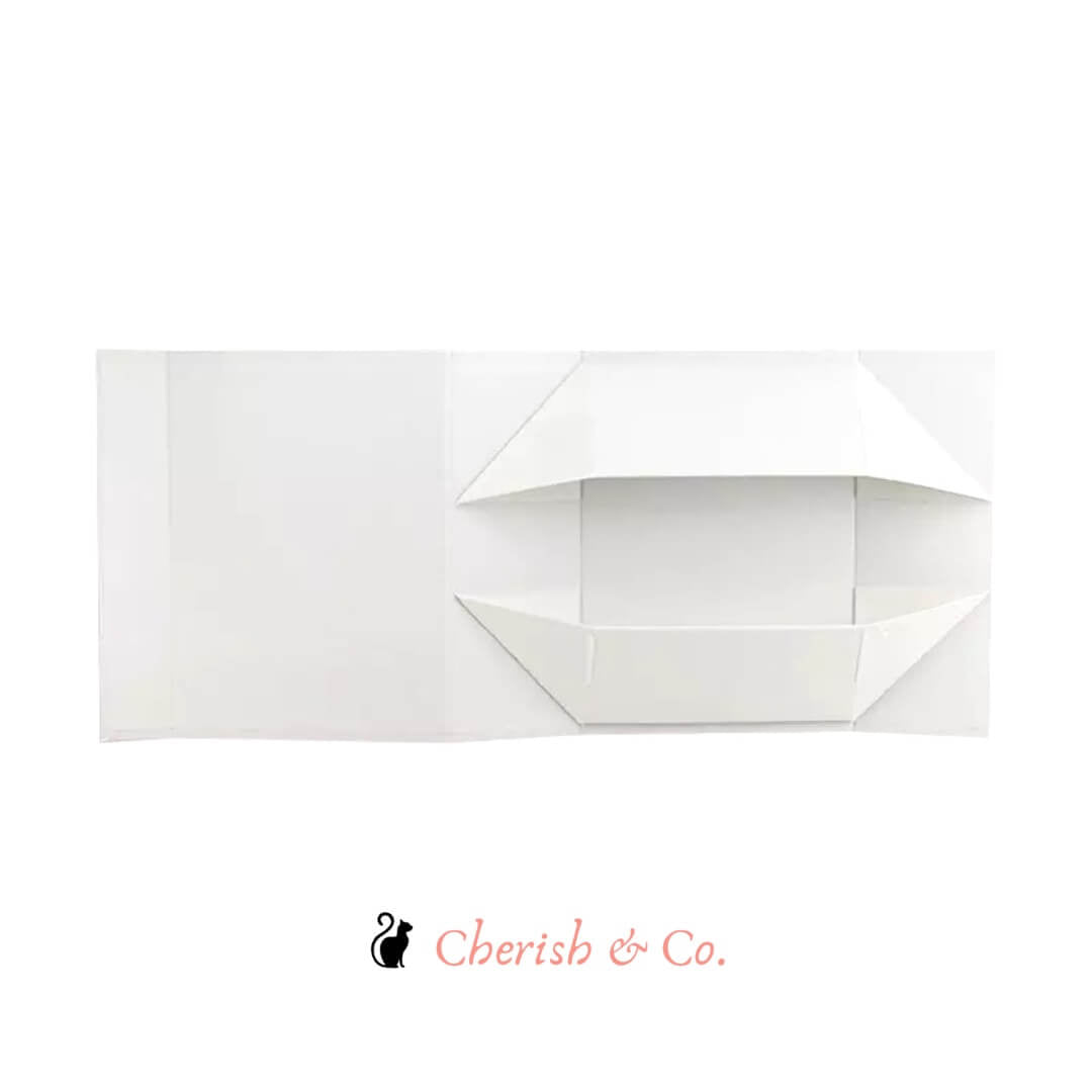 Gift Boxes & Tins Medium White Magnetic Gift Box - Cherish & co.